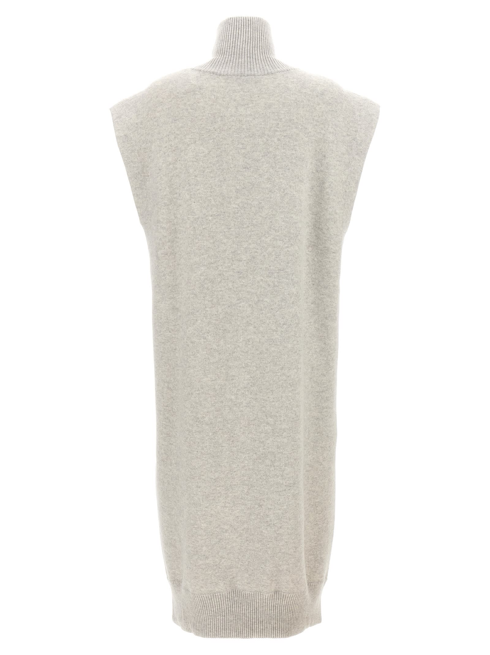 Shop Brunello Cucinelli Monile Long Vest In Gray