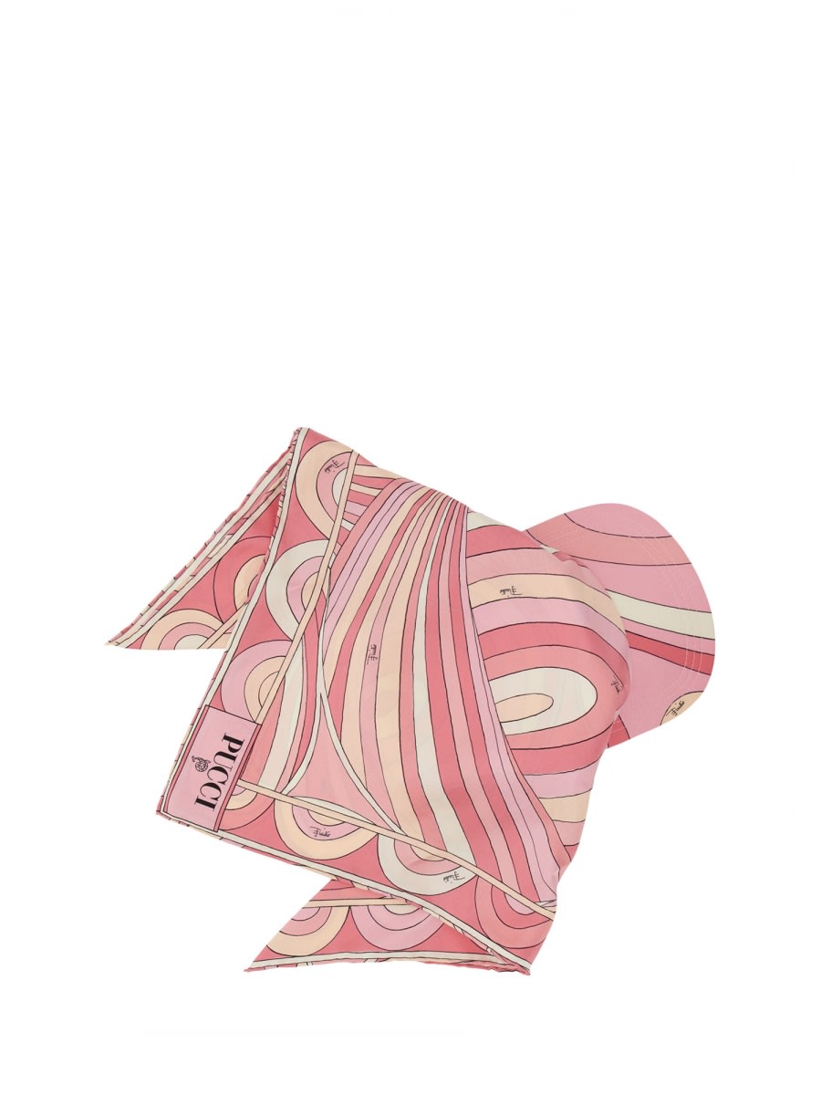 Pucci Scarf Print Visor Curved Brim In Multi