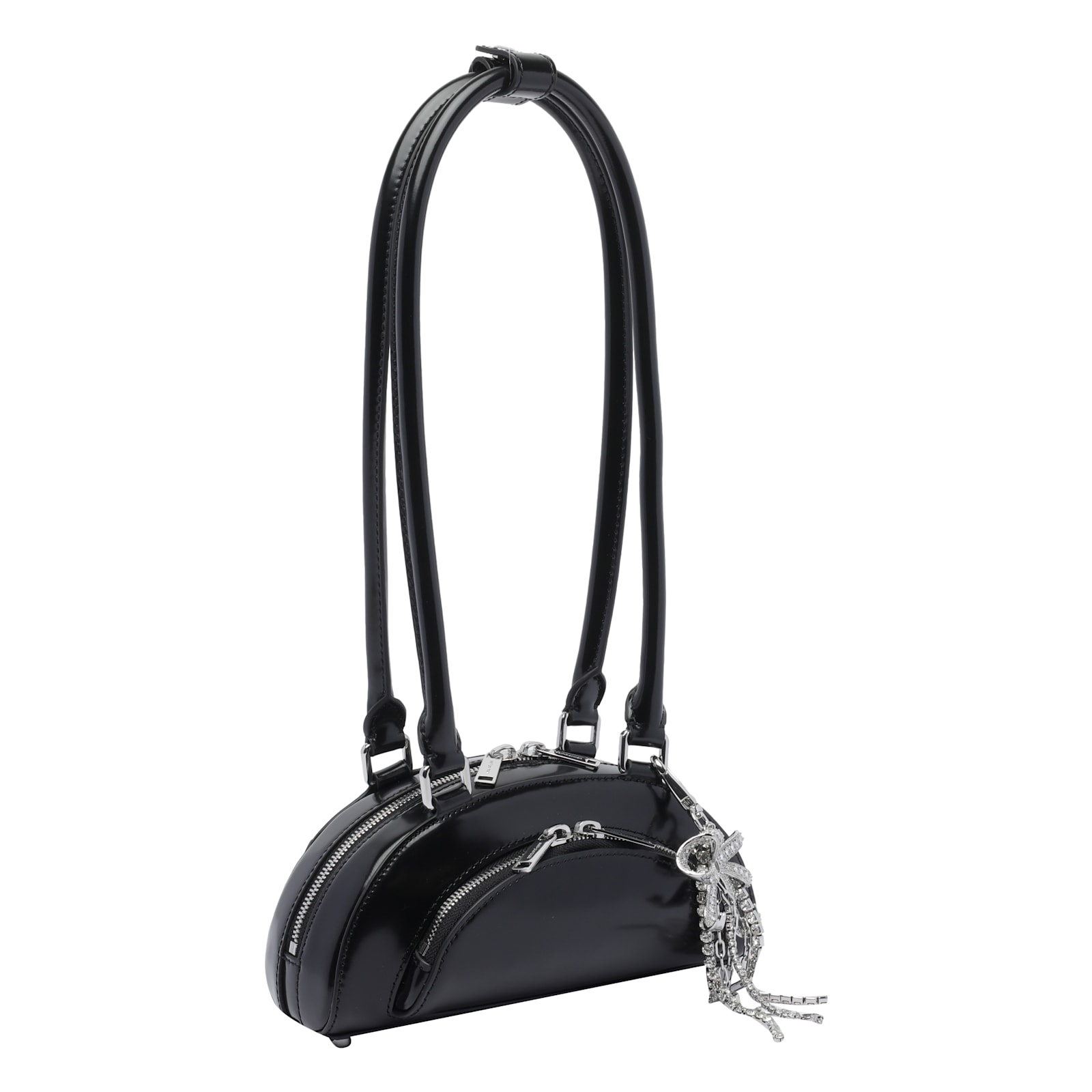 Self-portrait Mini With Charm Shoulder Bag In Black