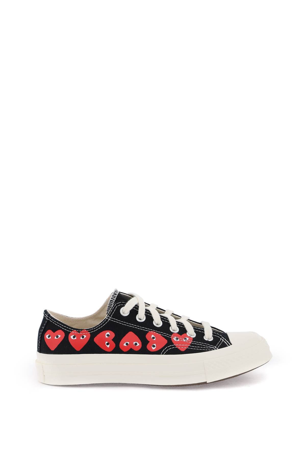 Shop Comme Des Garçons Play Multi Heart Converse X Comme Des Gar S Play Low-top Sneakers In Black