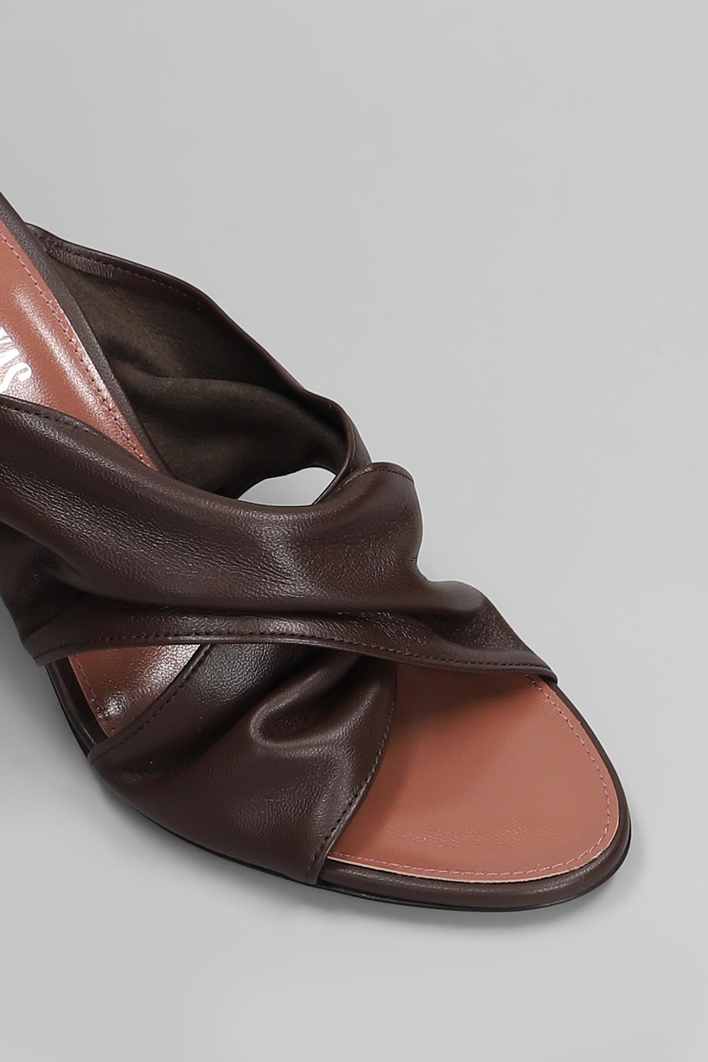 Paris Texas Maria Mule 75 Slipper-mule In Brown Leather In Brown