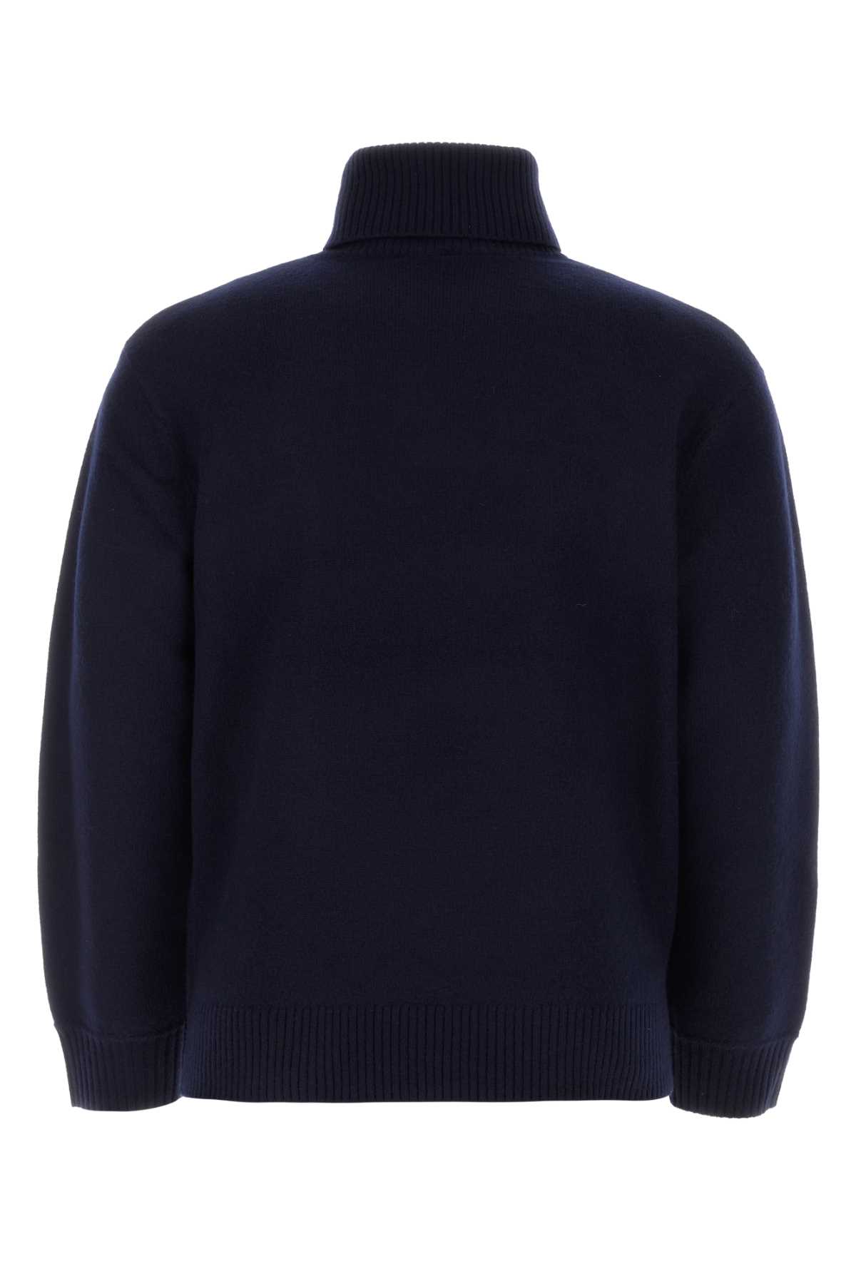 Apc Midnight Blue Wool Oversize Sweater In Black