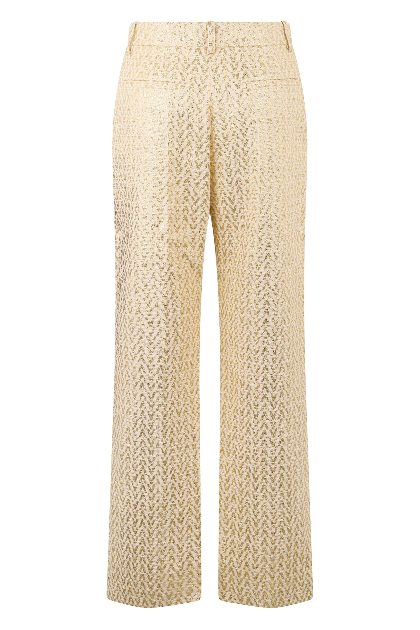 Valentino Optical  Bouclé Trousers In White