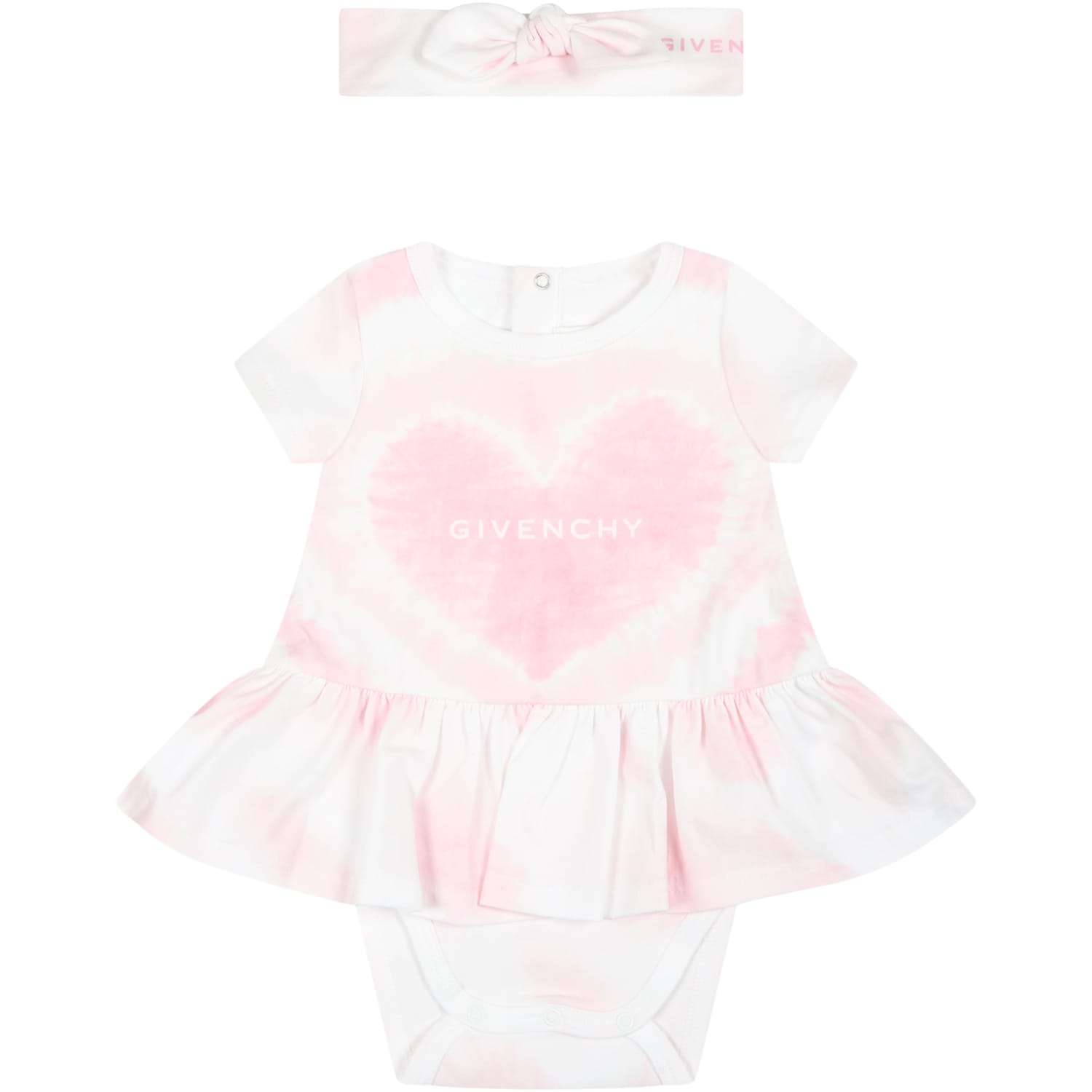 Givenchy Multicolor Set For Baby Girl With White Logo