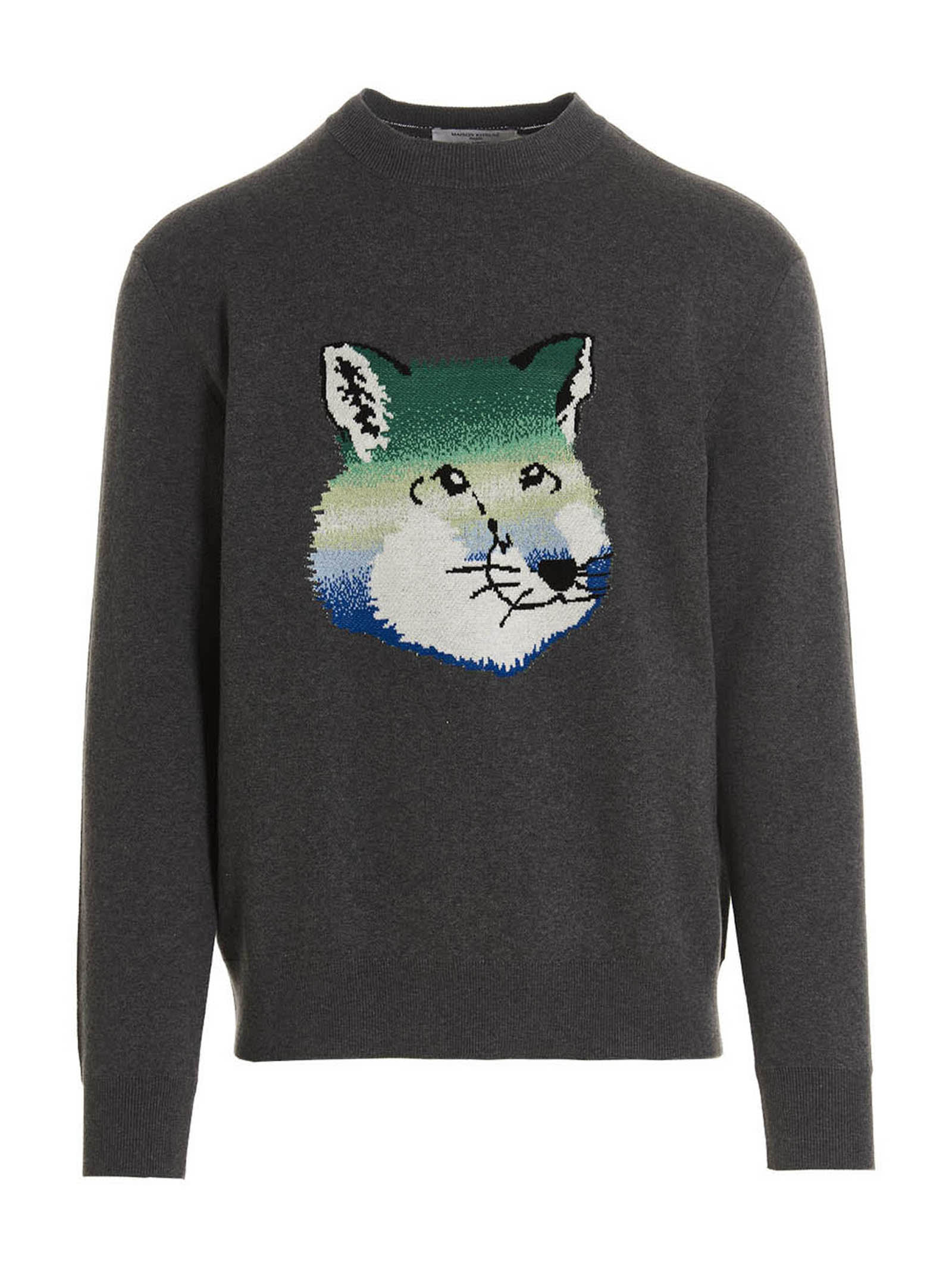 MAISON KITSUNÉ VIBRANT FOX HEAD SWEATER