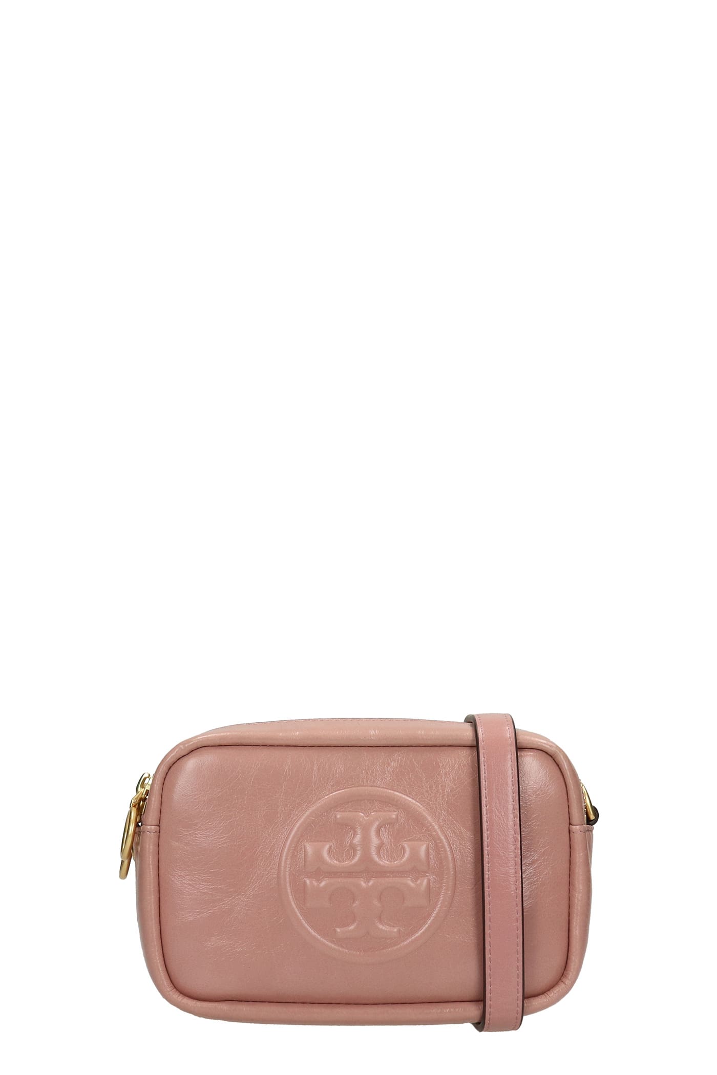 Tory Burch Perry Bomber Shoulder Bag In Rose-pink Leather