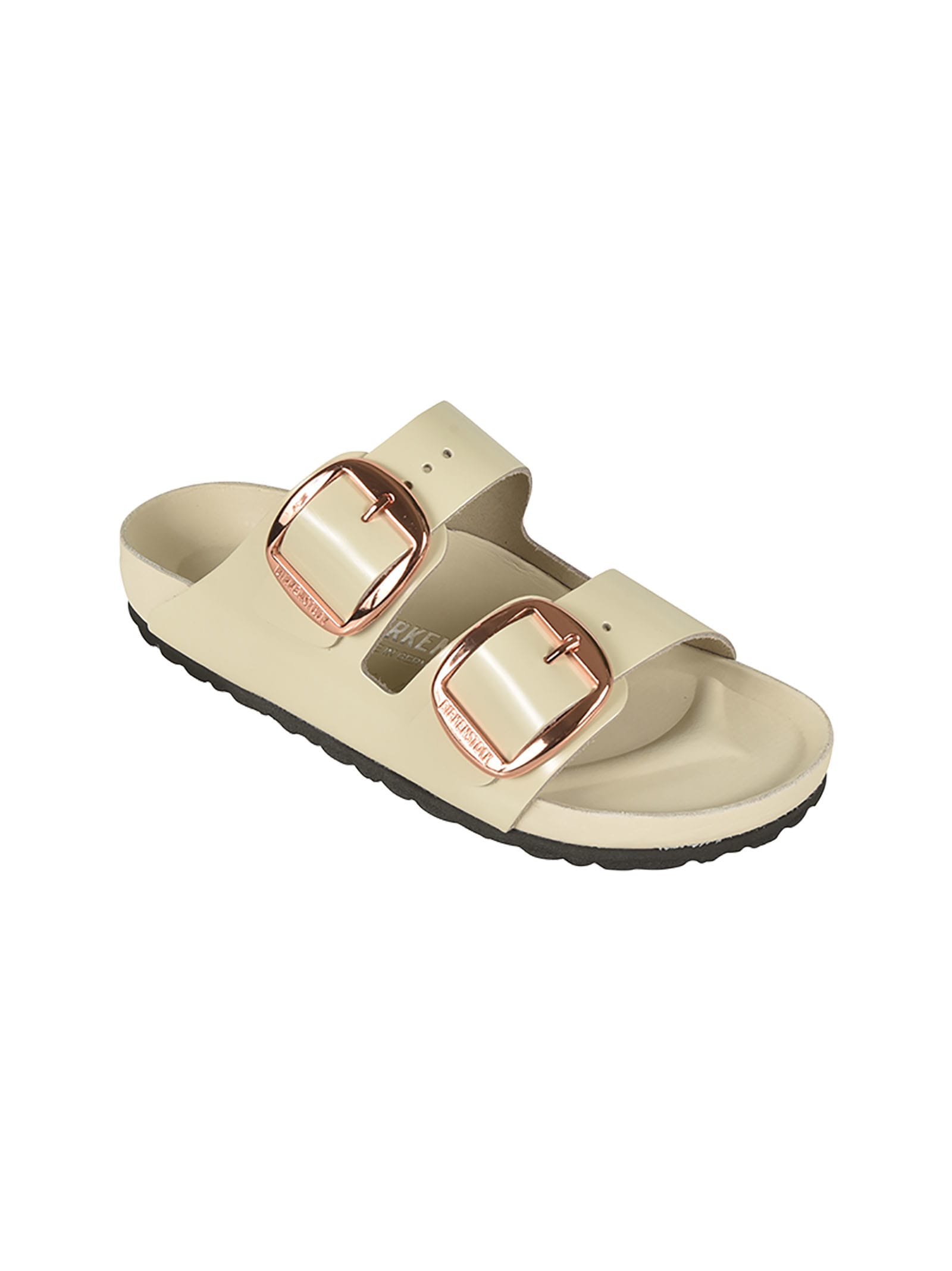 Birkenstock Big Buckle Double Strap Sandals In Dove Grey