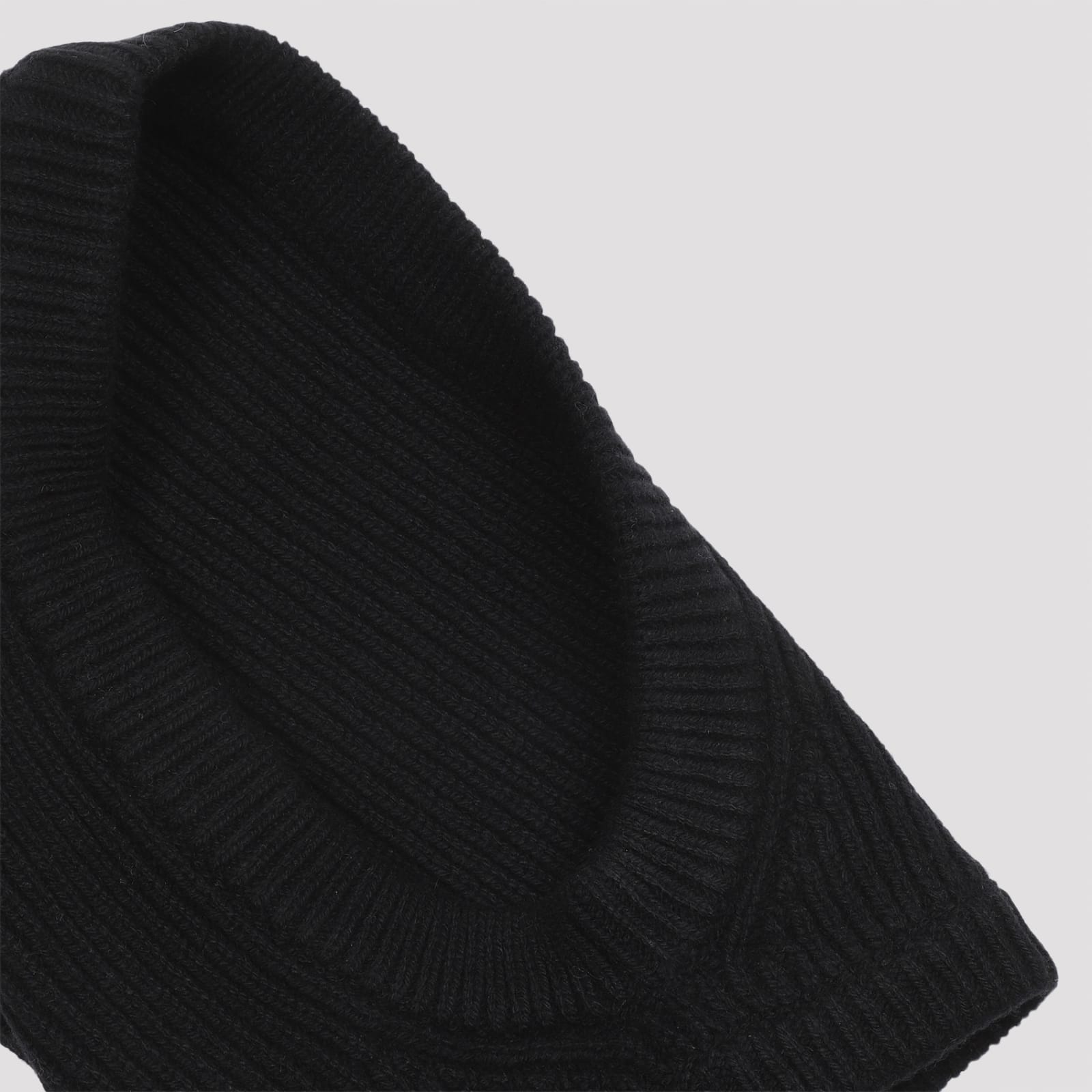 Shop Rick Owens Ribbed Balaclava In Black