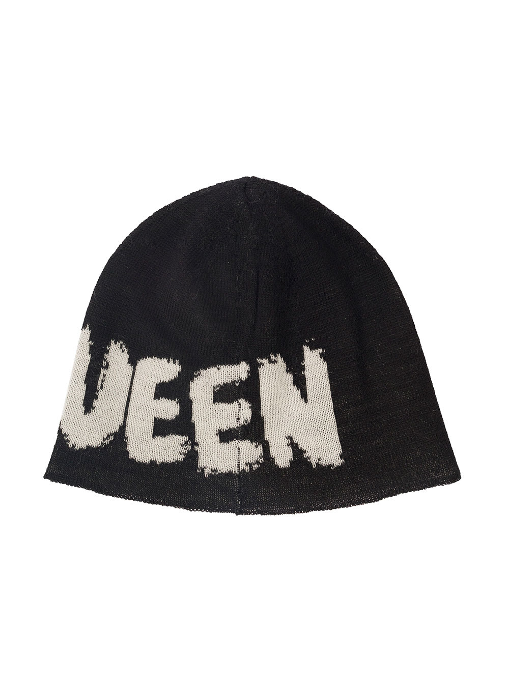Shop Alexander Mcqueen White Beanie With Contrasting Graffiti Logo In Wool Man In Black