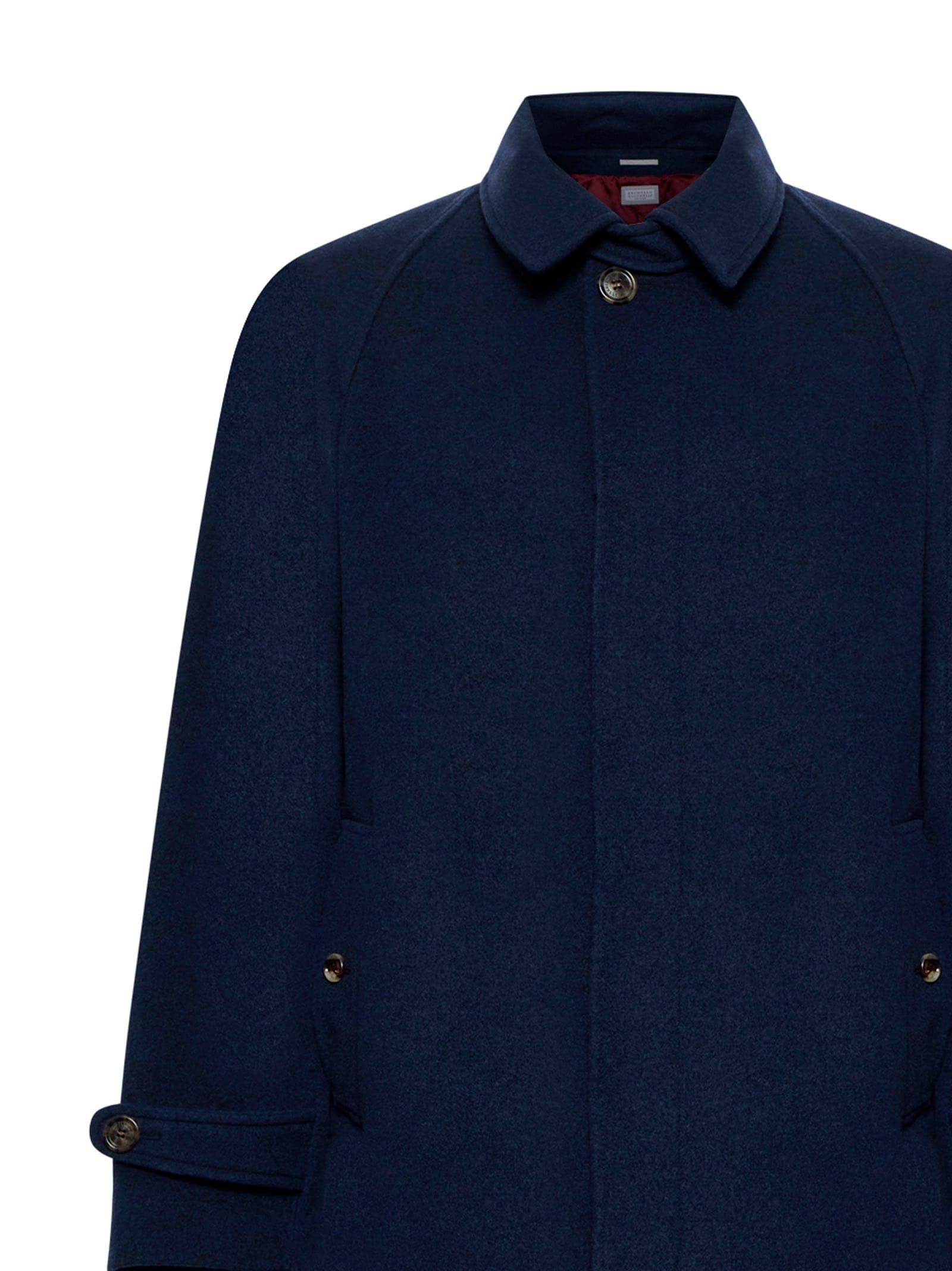 Shop Brunello Cucinelli Coat In Blue