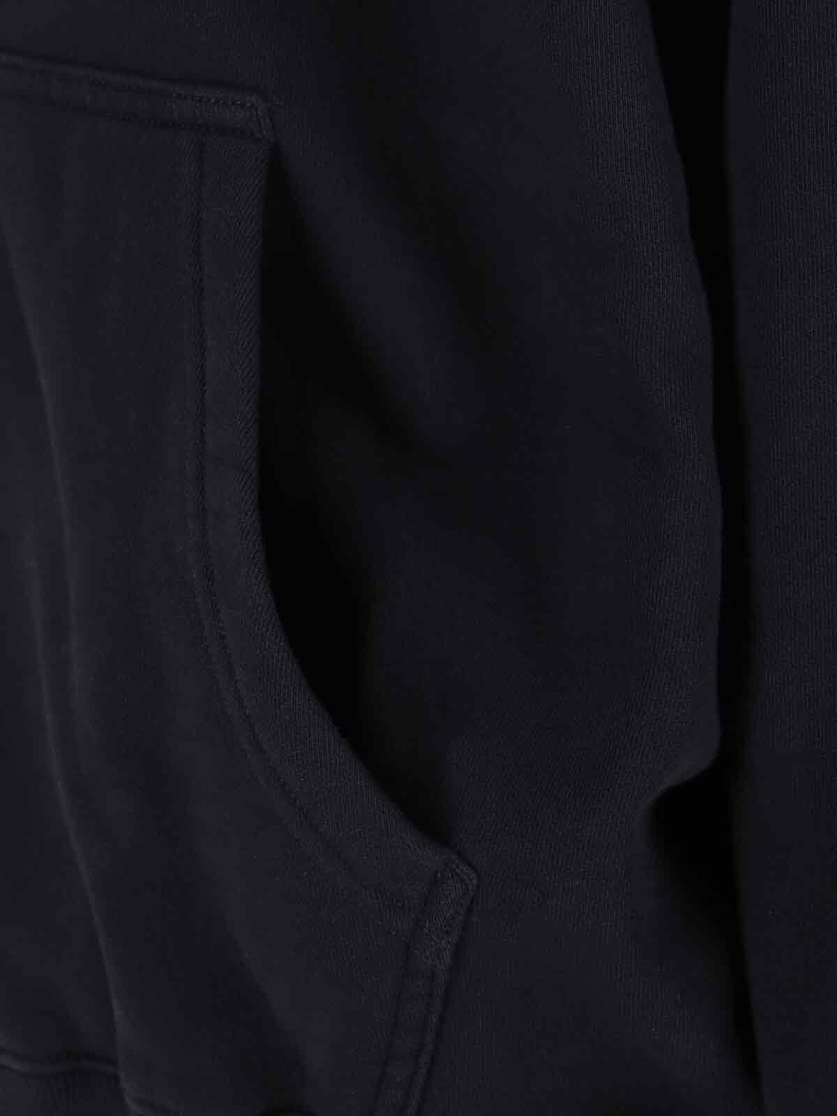 Off-white Long Sleeve Hooded Sweatshirt In Black