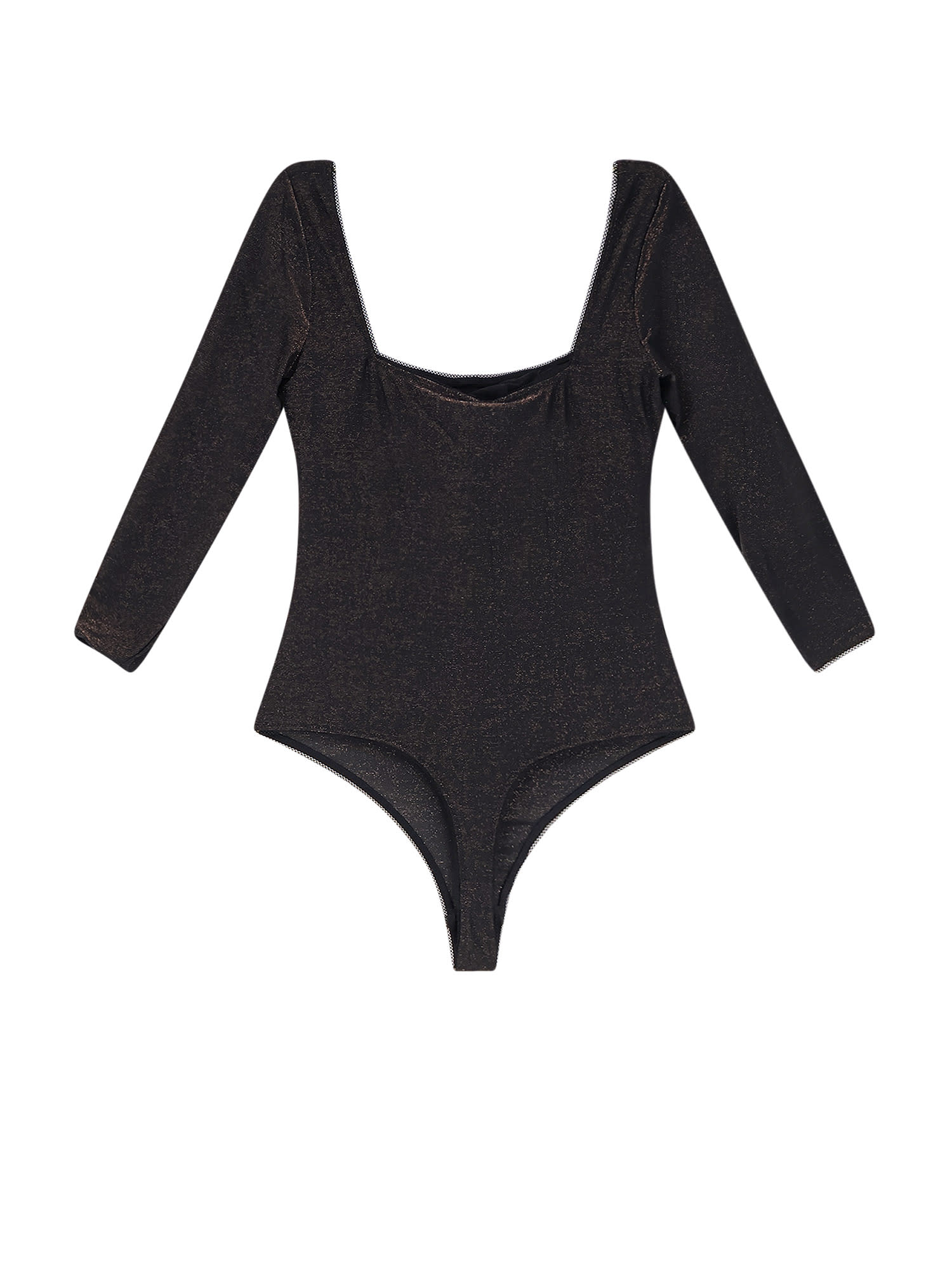 Hugo Boss Boss Women Lurex Bodysuit In Black