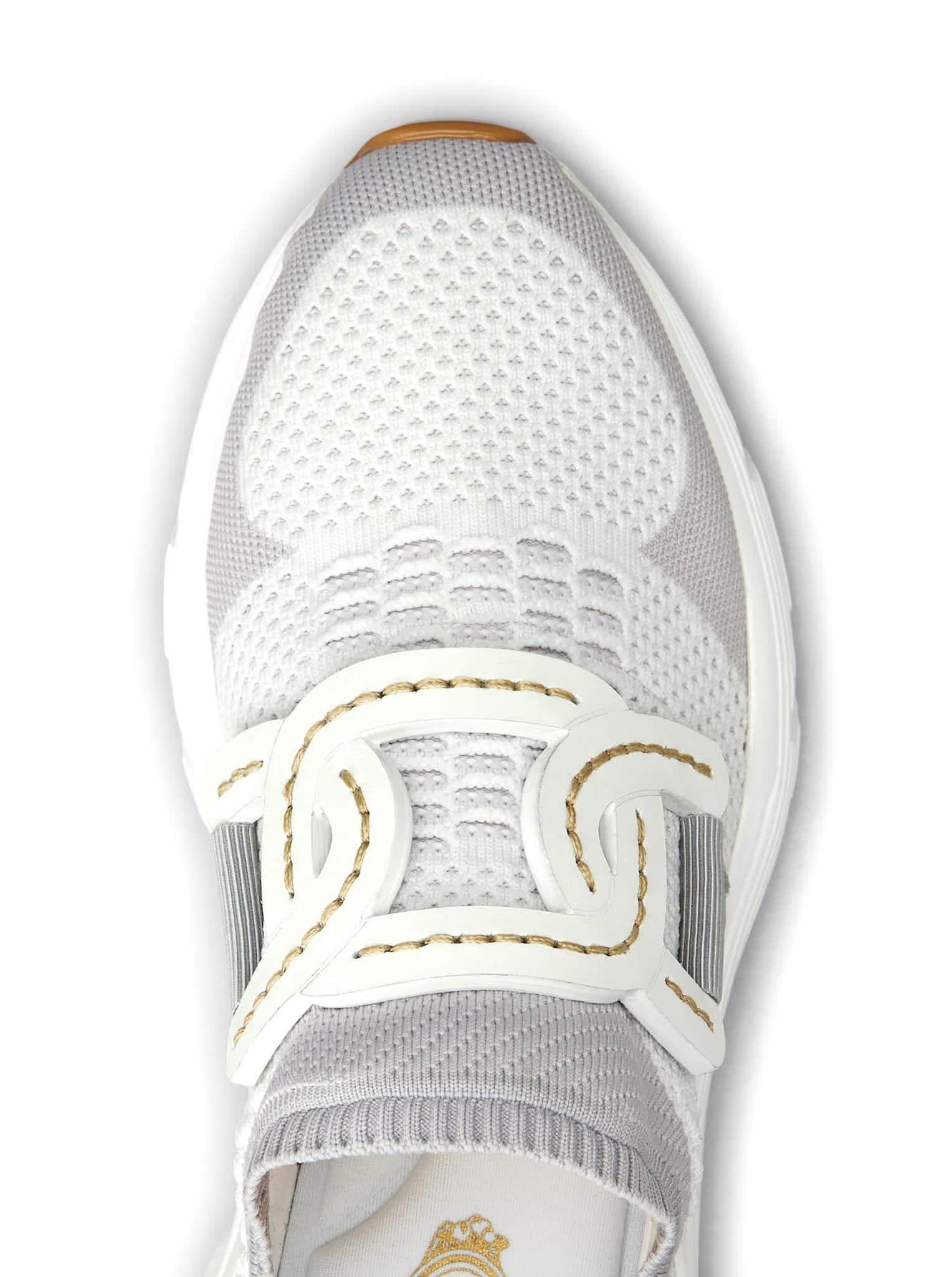 Shop Tod's Maglia Leferon Sport. Run 54c Calzino Catena Pelle In Fjwe White Calce