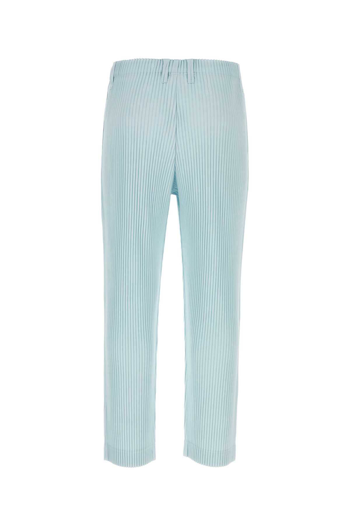 Shop Issey Miyake Pastel Light Blue Polyester Pant In Lightblue