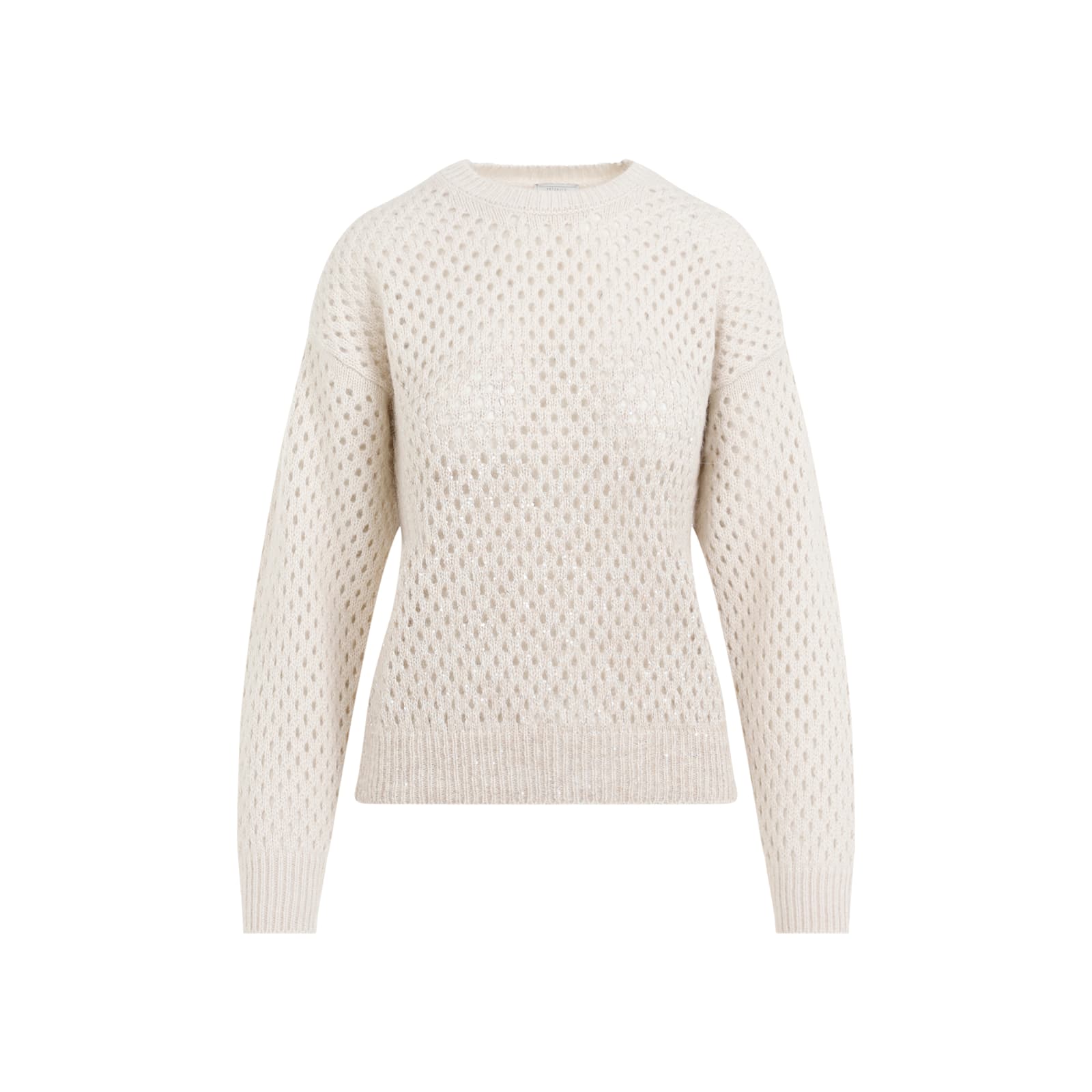 Shop Peserico Rete Sweater In Beige