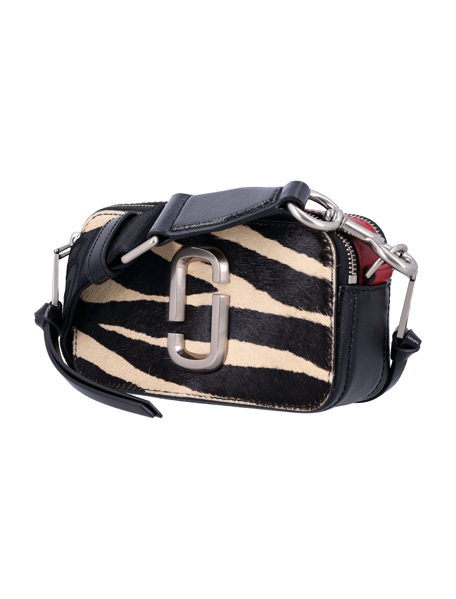 Shop Marc Jacobs The Zebra Haircalf Snapshot Bag