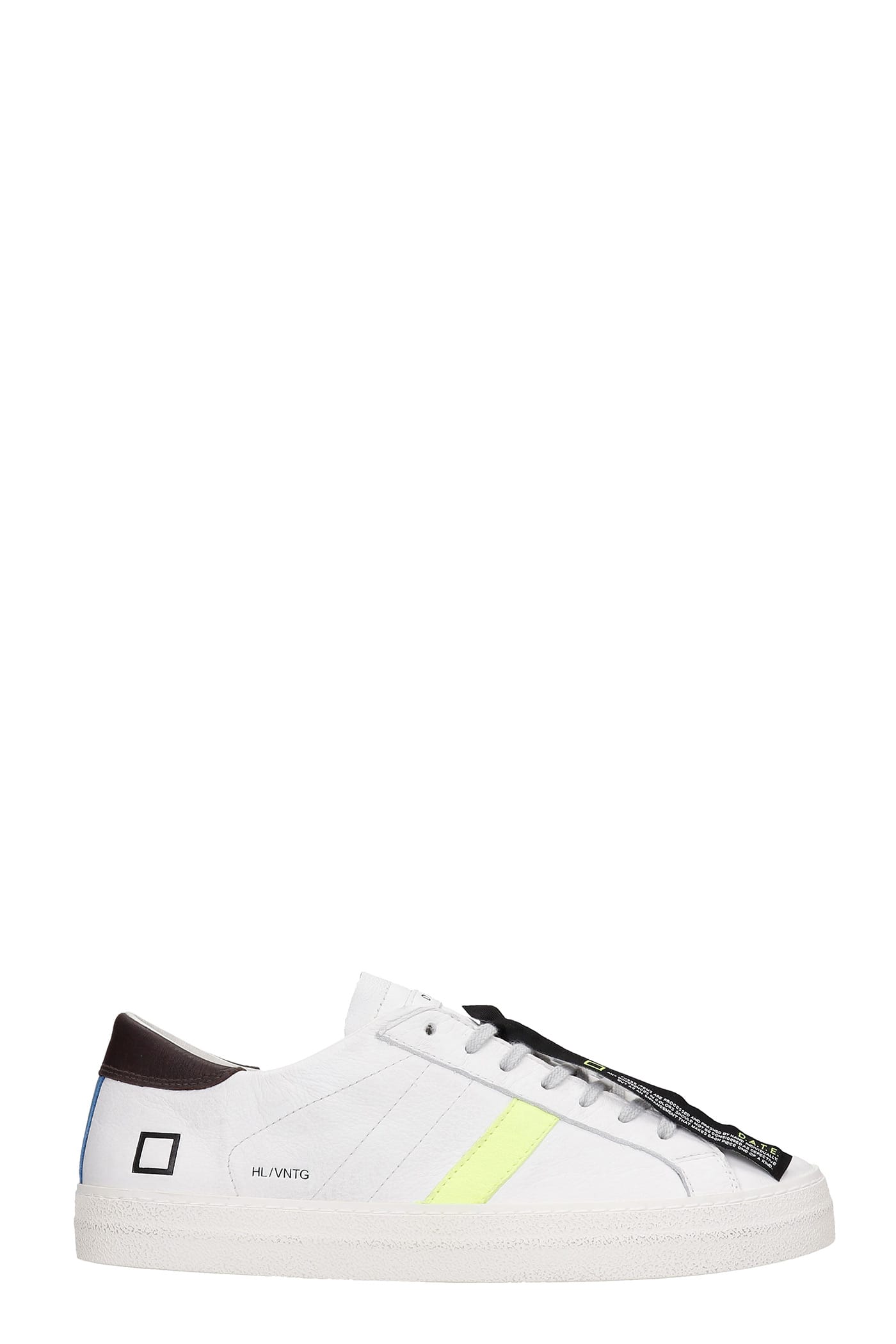 Hill Low Sneakers In White Leather D.A.T.E.