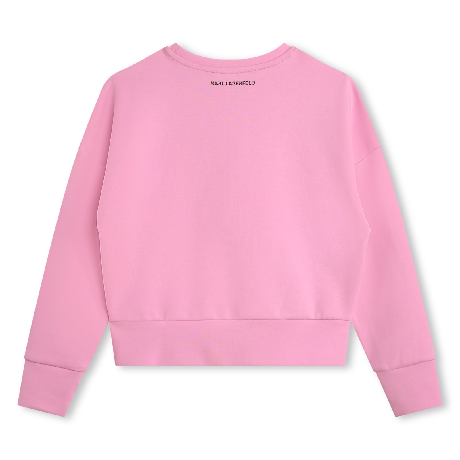 Shop Karl Lagerfeld Felpa Con Stampa In Pink