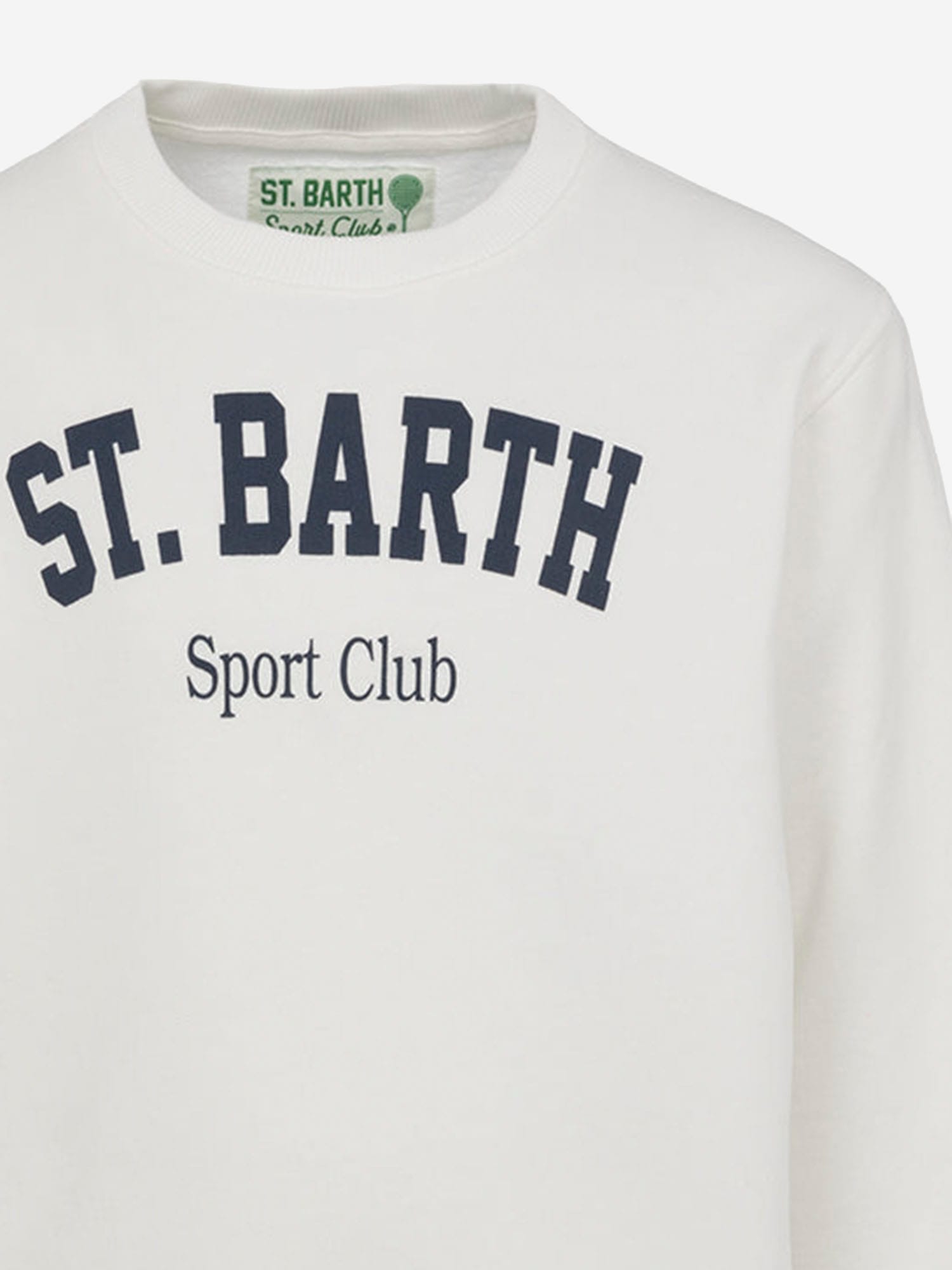 Mc2 Saint Barth Logo-print Round-neck Sweatshirt In White