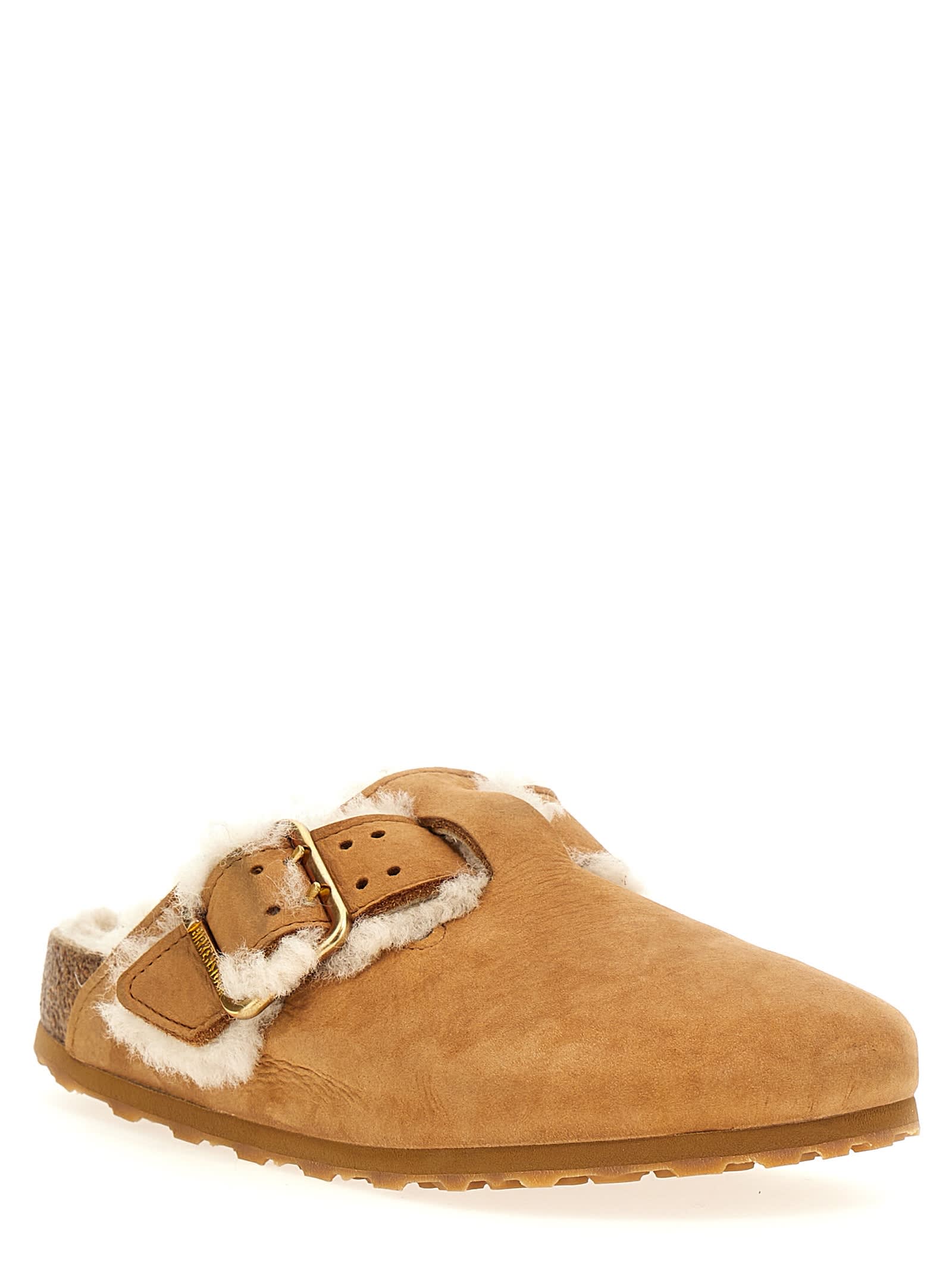 Shop Birkenstock Boston Mules In Cognac