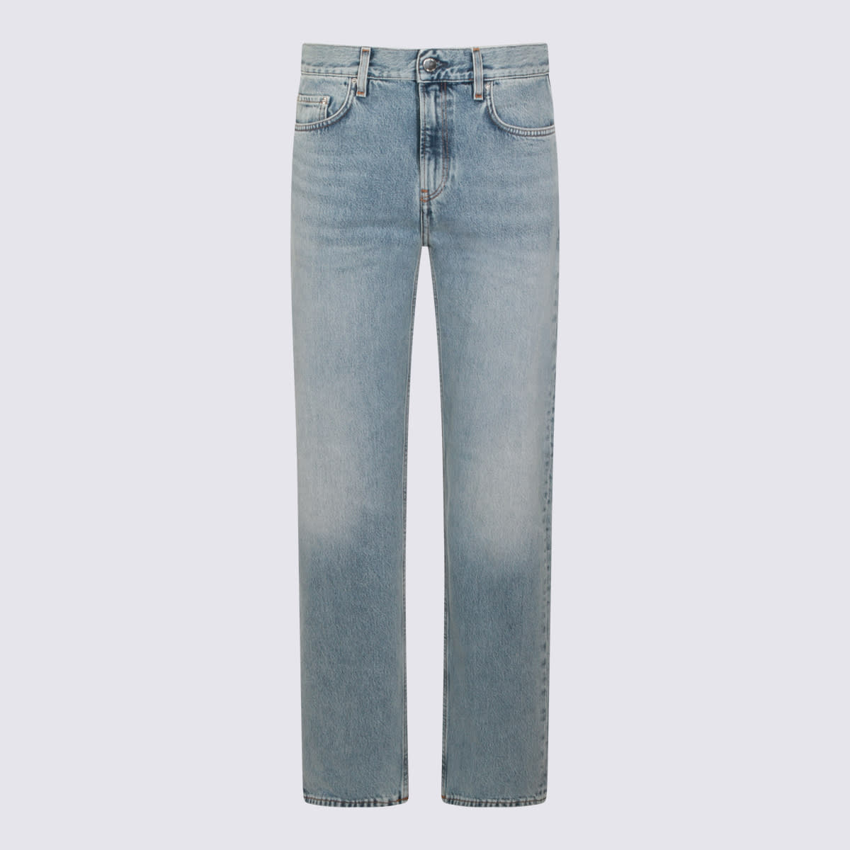 Totême Light Blue Cotton Low Straight Denim Jeans