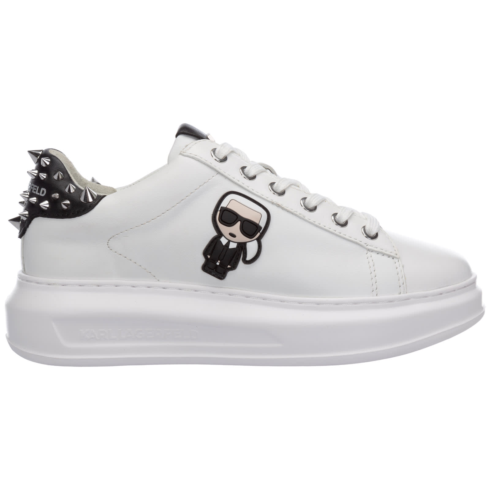 Karl Lagerfeld Kapri K/ikonik Patch Chunky Sneakers In Bianco | ModeSens