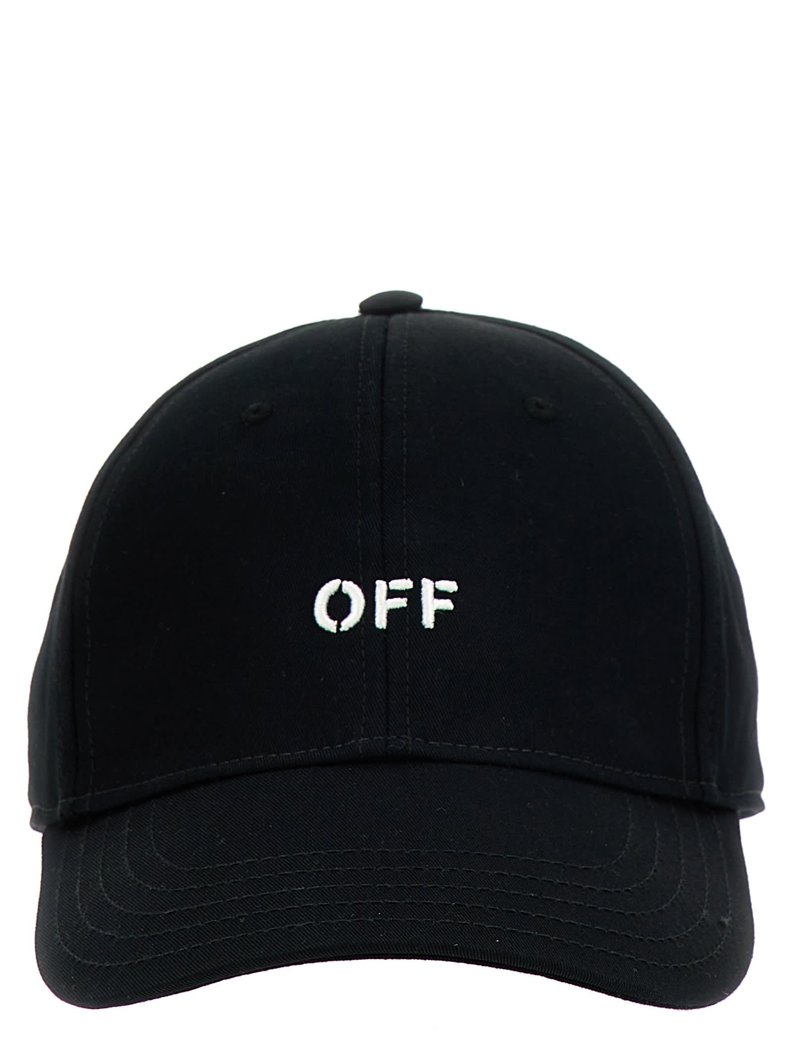 Shop Off-white Drill Off Stamp Cap In Black