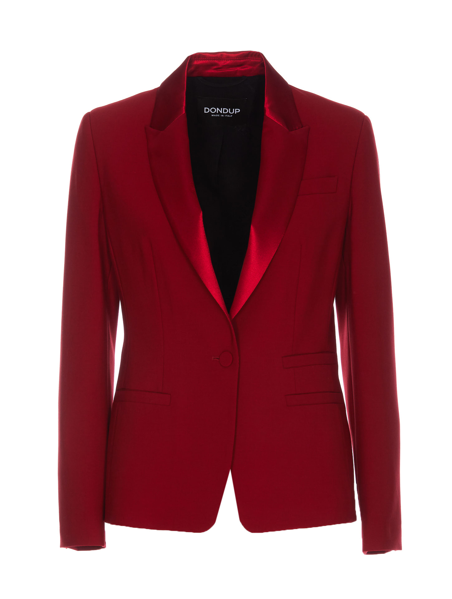 Shop Dondup Single Breast Wool Blazer In Red