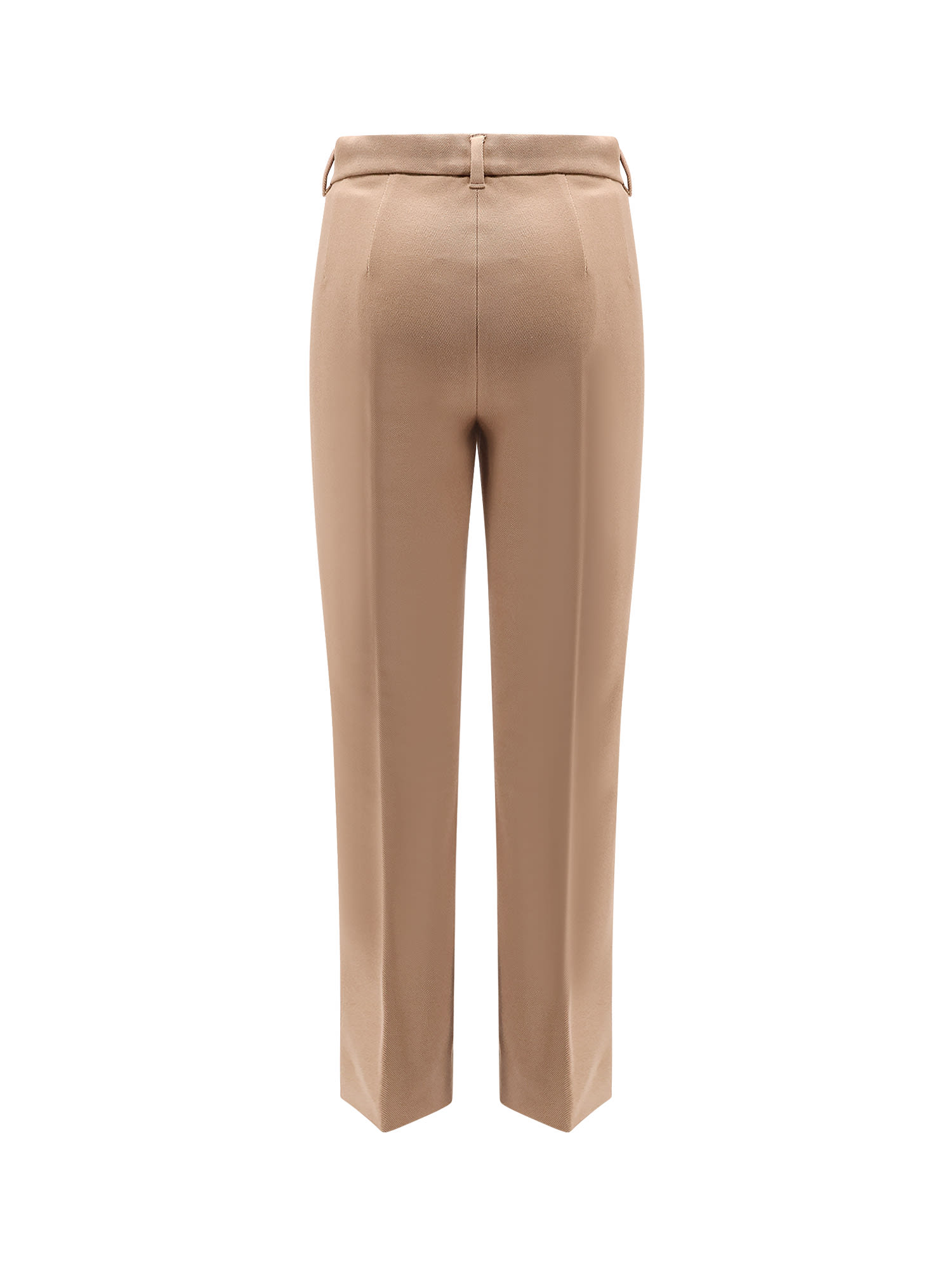 S Max Mara Umanita Cotton Blend Trousers In Brown