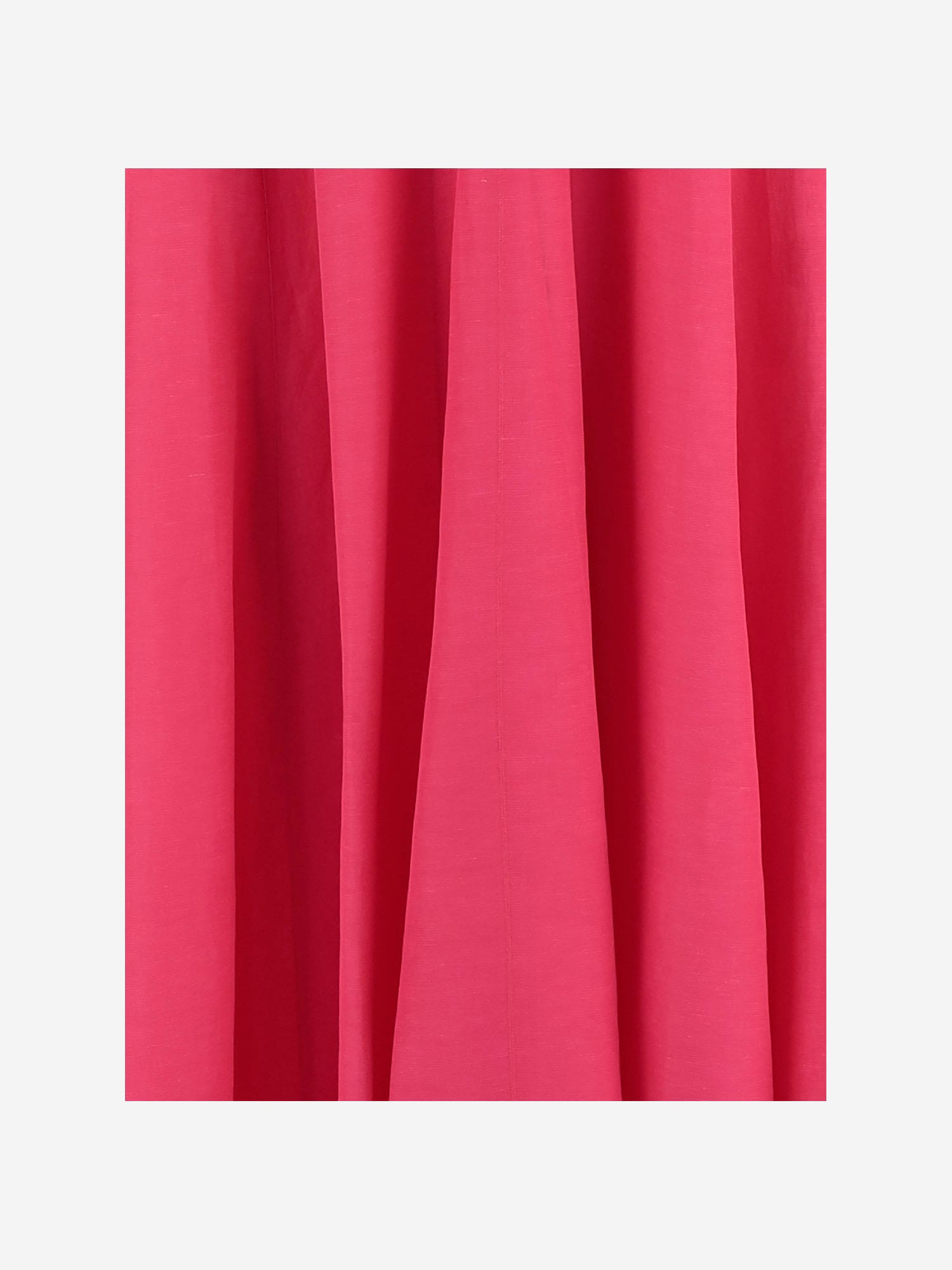 Tory Burch Balloon-sleeved Midi Linen Dress In Pink