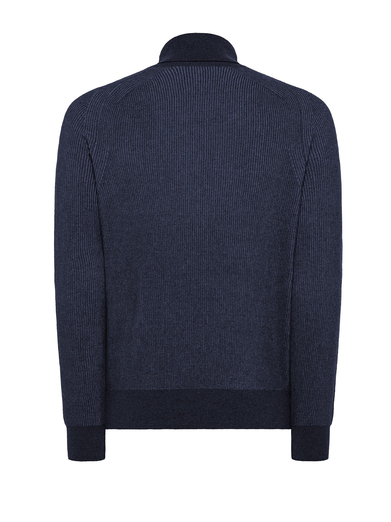 Shop Seventy Navy Blue English Rib Turtleneck