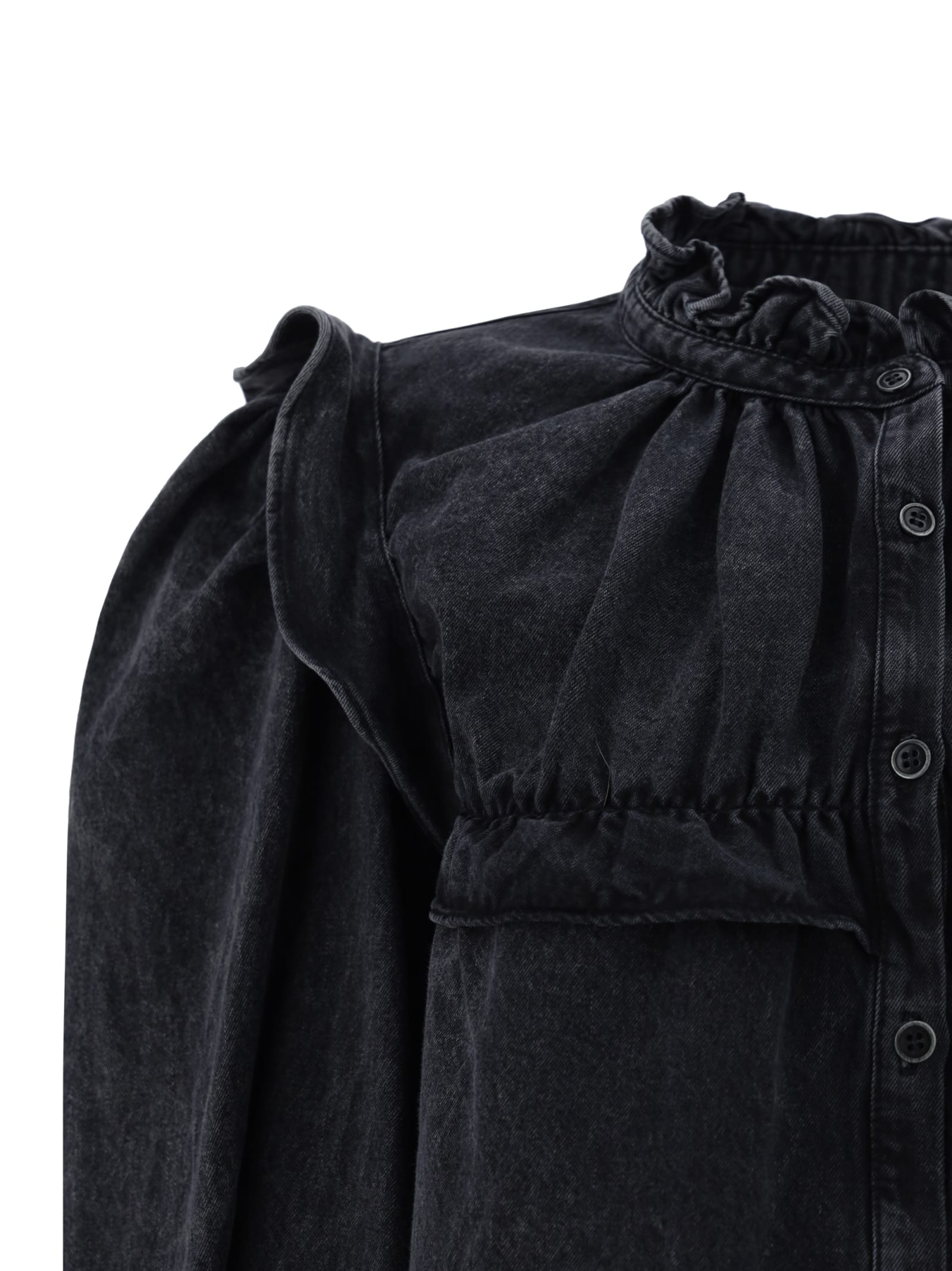 Shop Marant Etoile Idety Shirt In Faded Black
