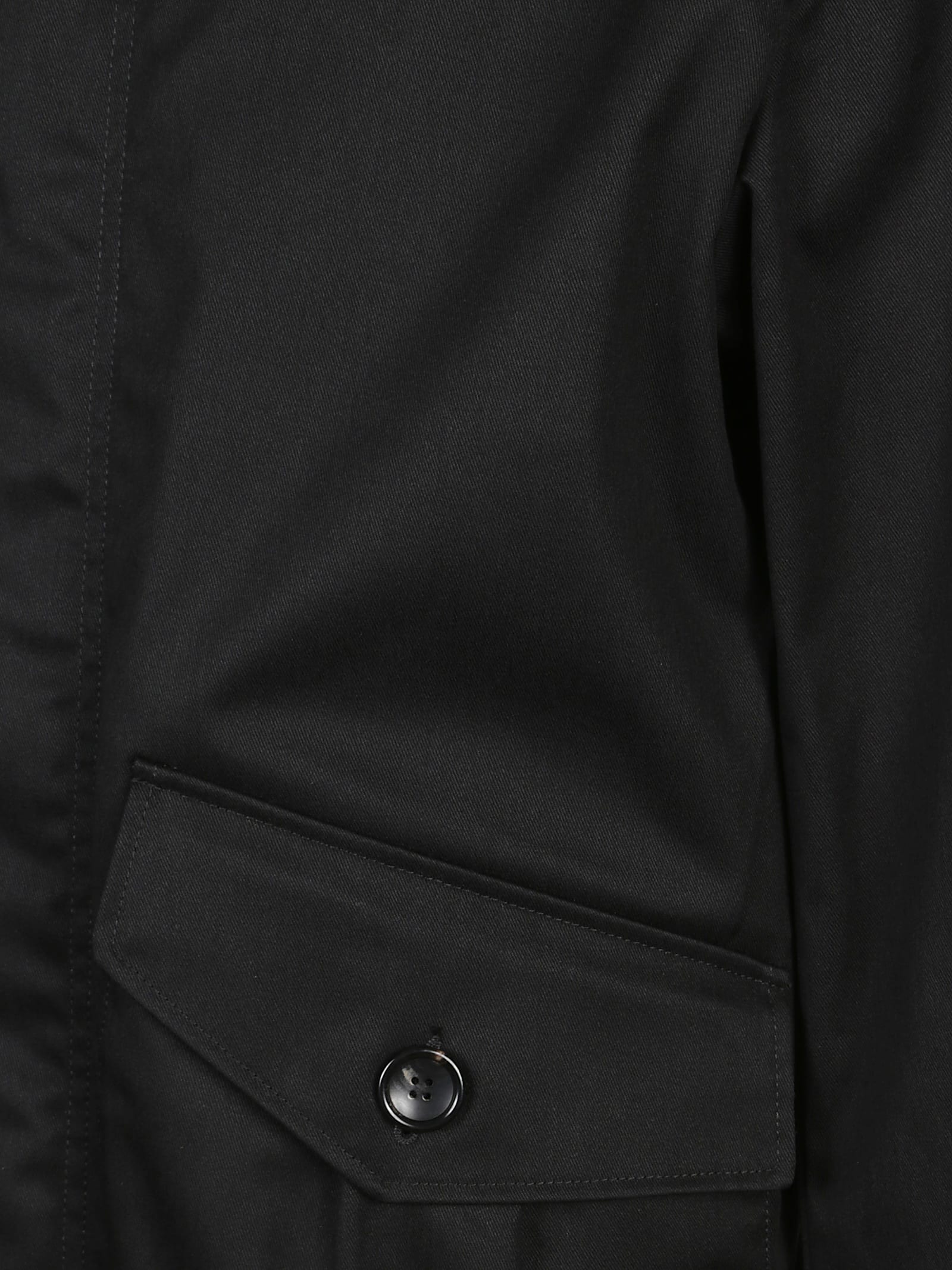 Ten C Collared Flap Pockets Adjustable Cuffs Jacket In Black