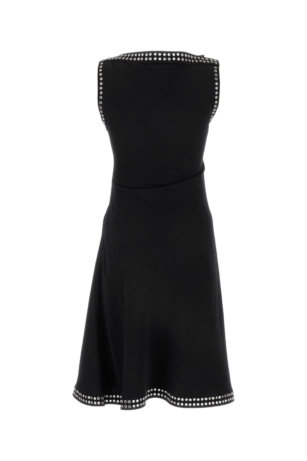 Shop Burberry Black Satin Dress