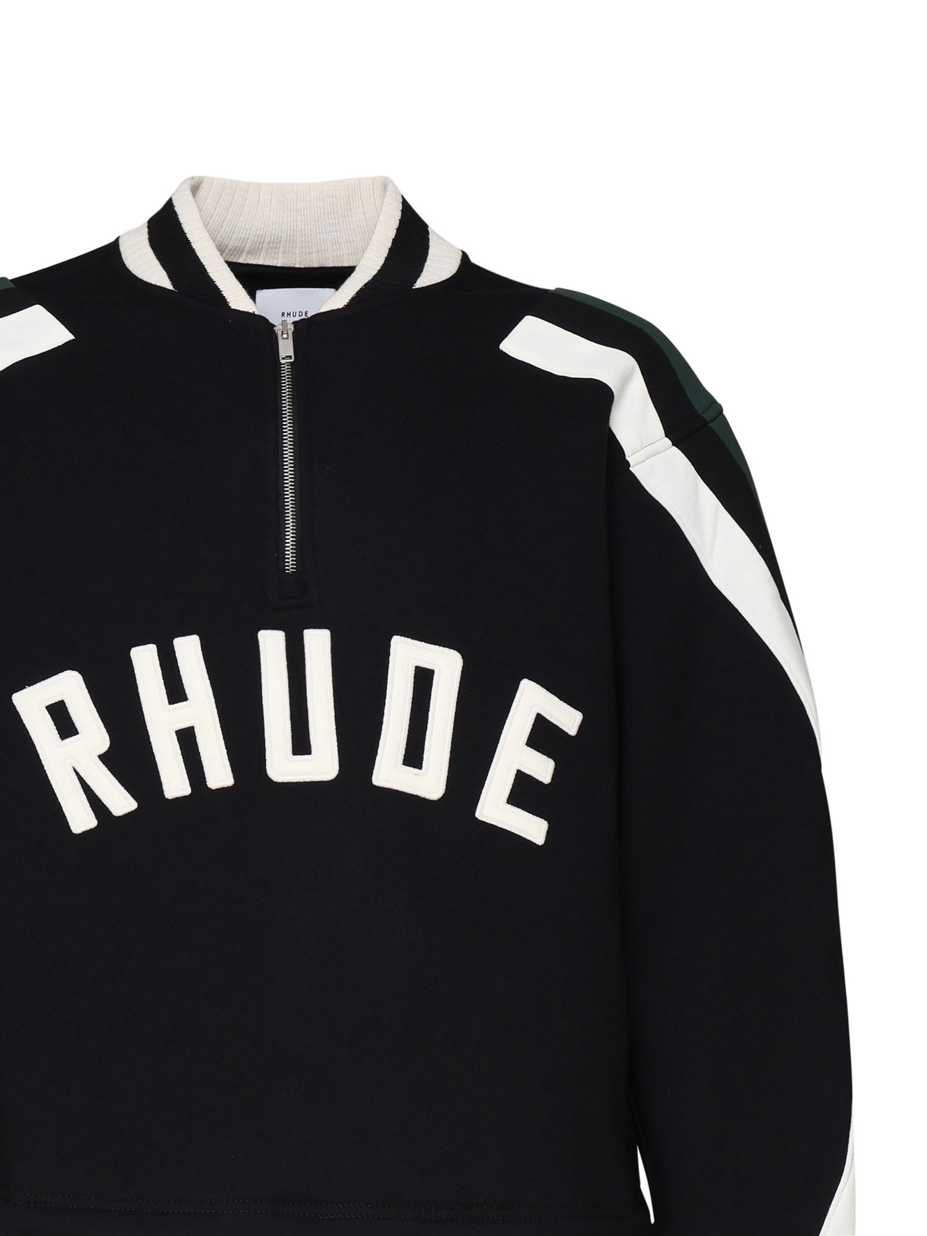 Shop Rhude Logo Sporty Sweatshit In Black