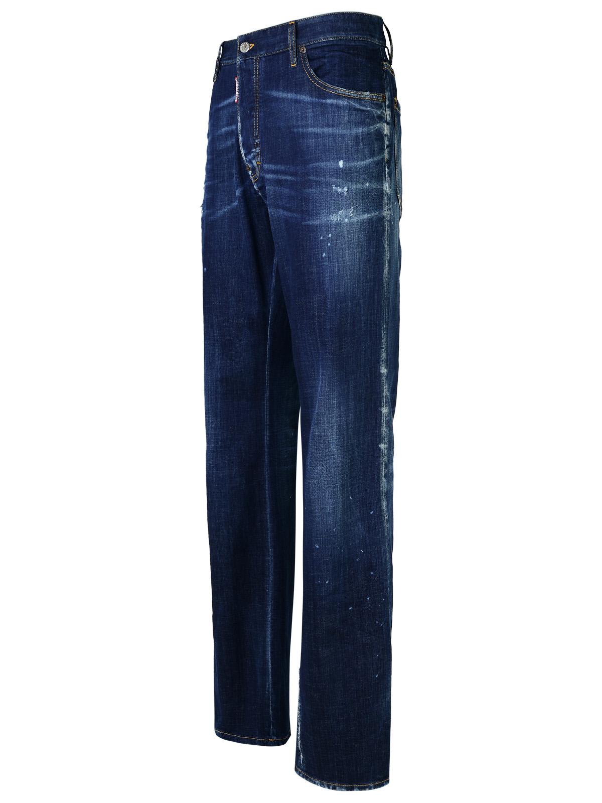 Shop Dsquared2 Roadie Blue Cotton Denim Jeans