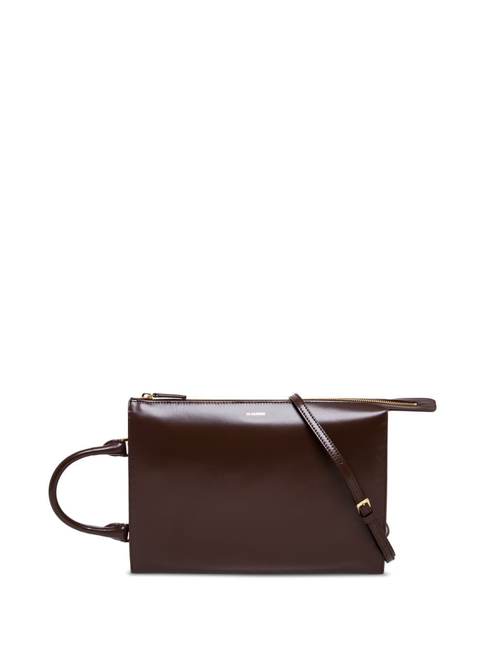 Jil Sander Crossbody Bag In Brown Leather