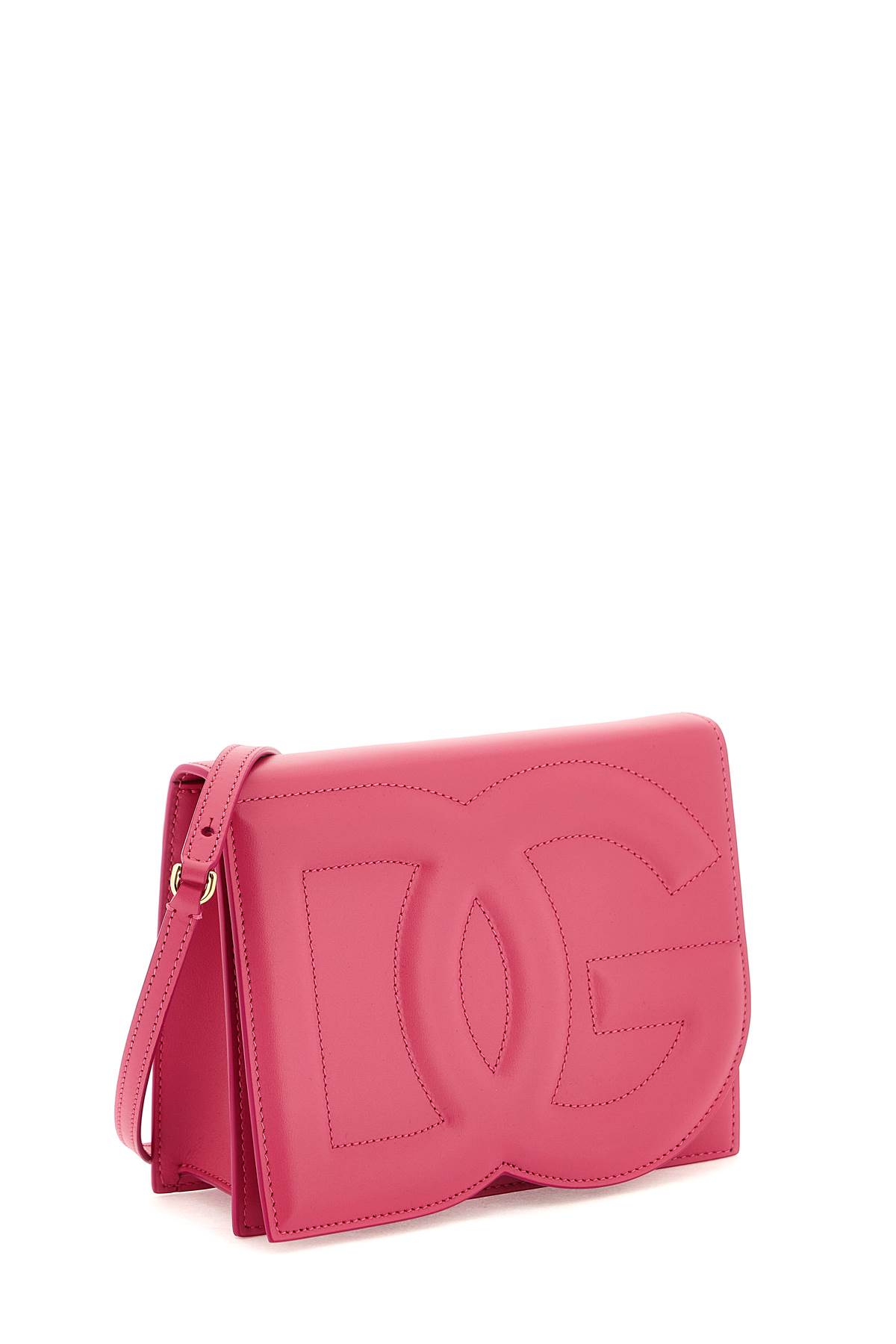 Shop Dolce & Gabbana Leather Crossbody Bag In Glicine (fuchsia)