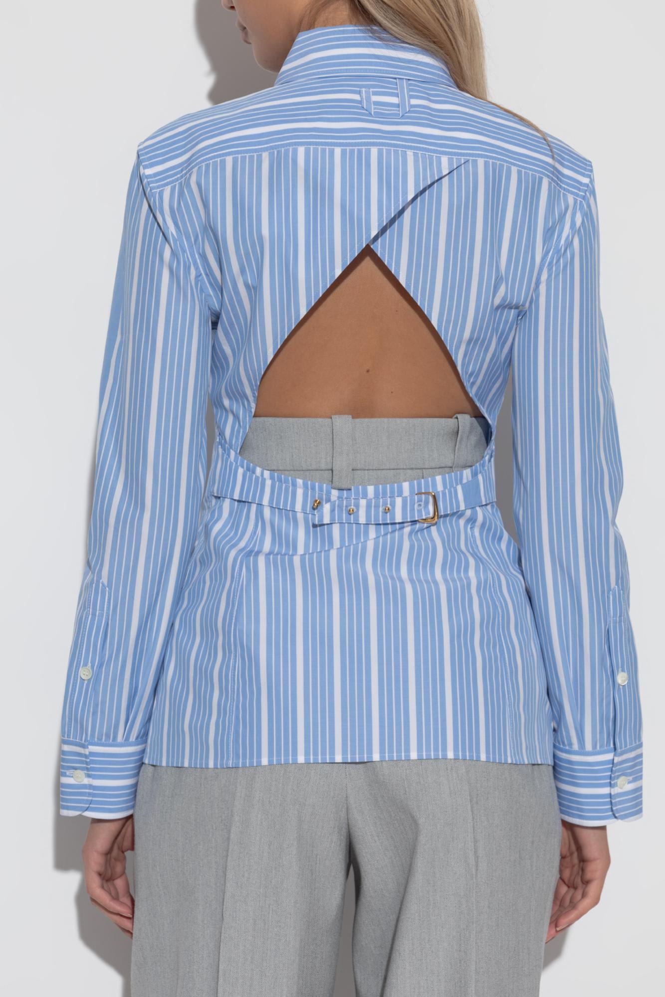 Shop Jacquemus Shirt With Logo In Blue