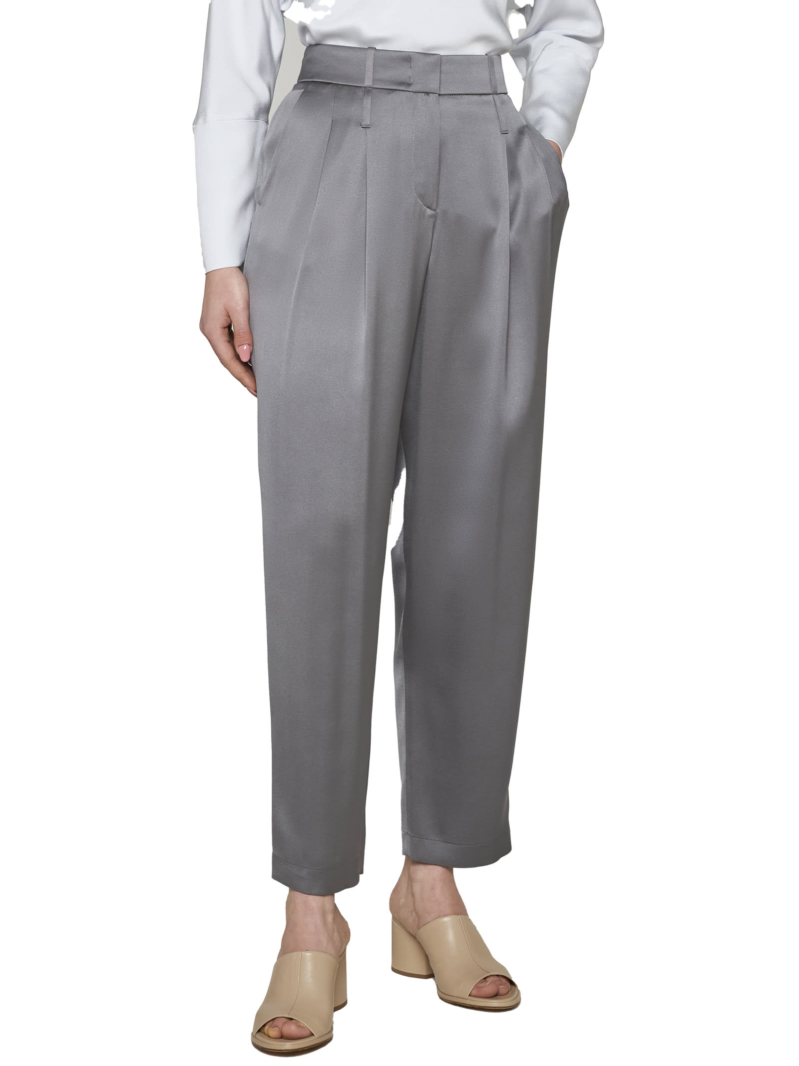 Shop Giorgio Armani Pants In Grey