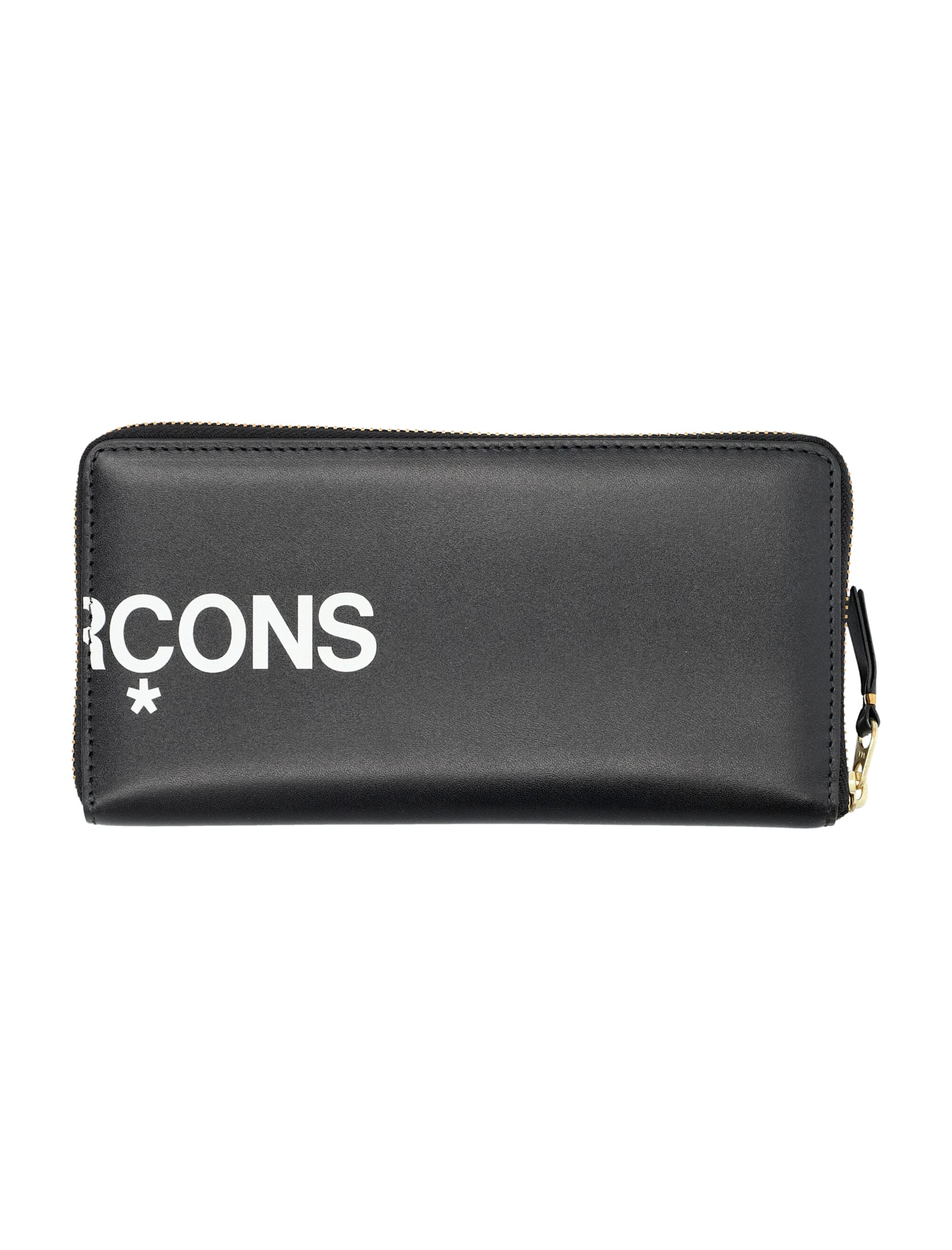 Comme Des Garçons Wallet Hugo Logo Zip Wallet In Black