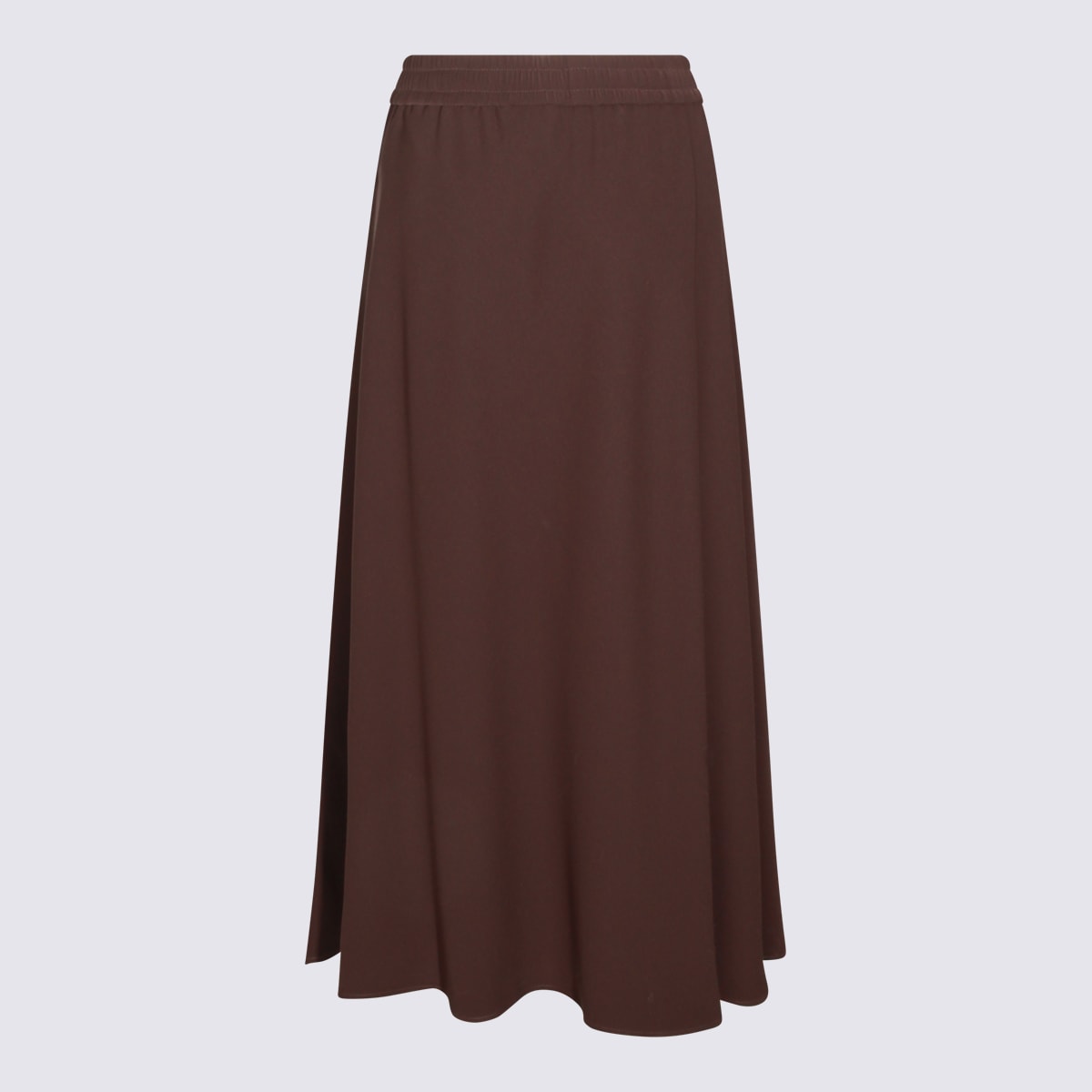Herno Ankle Length Skirt Drawstring Waist In Brown