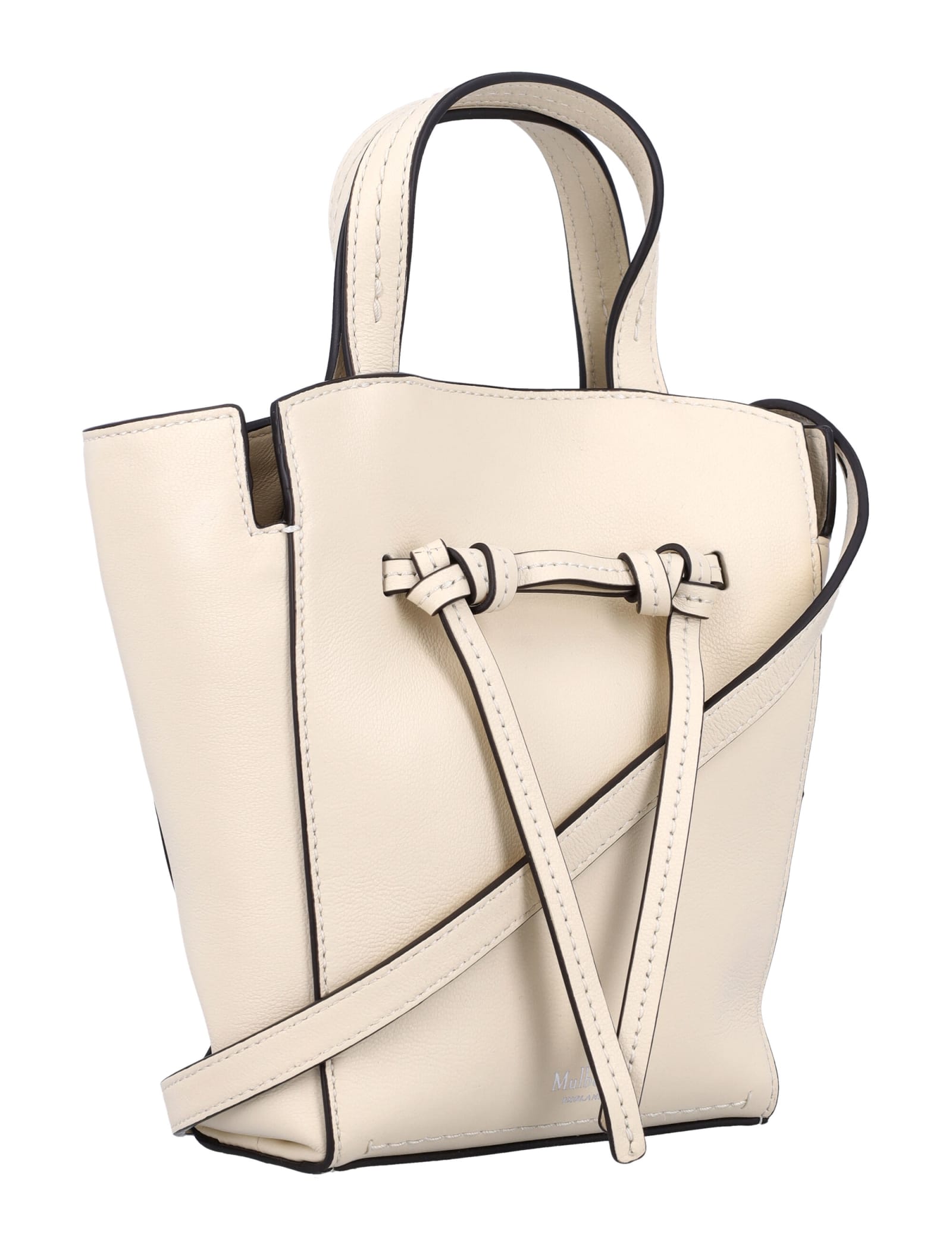 Shop Mulberry Clovelly Mini Tote Bag In Eggshell