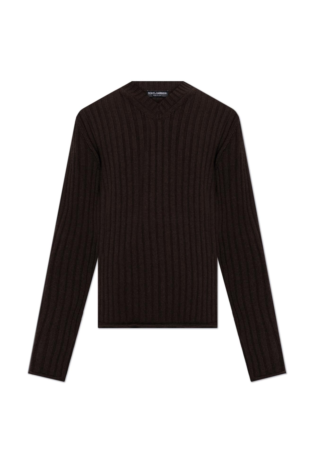 Shop Dolce & Gabbana Wool Sweater In Marrone