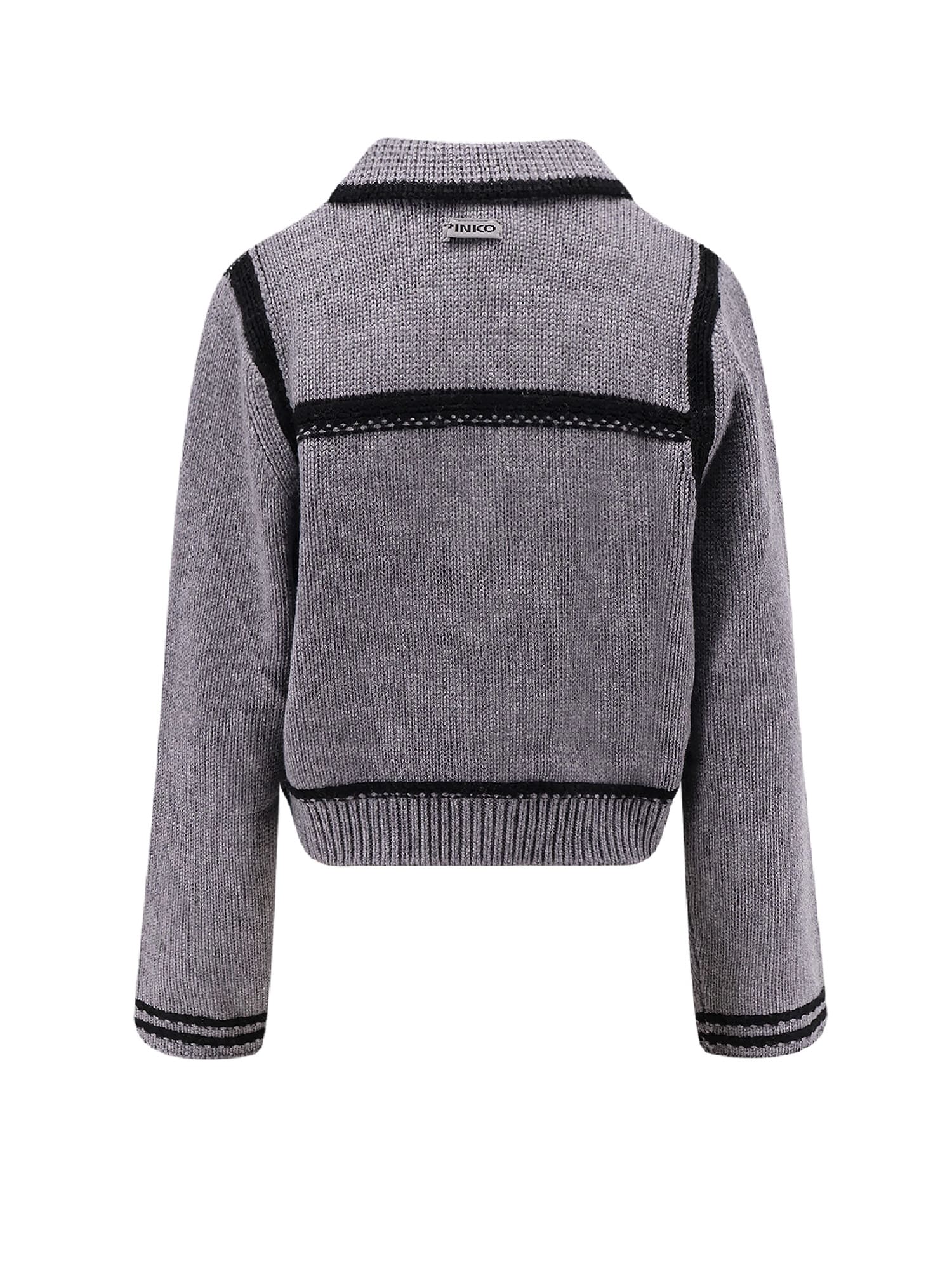 Pinko Wool Buttoned Cardigan In Multi