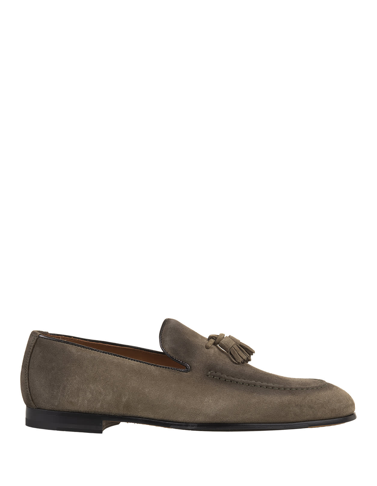 Mud Suede Loafers With Tassels