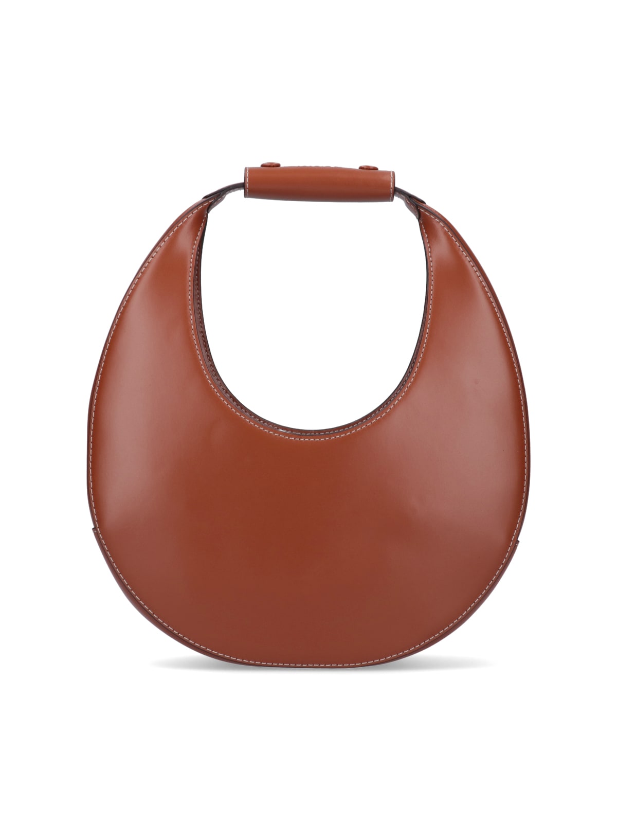 Shop Staud Shoulder Bag Moon In Brown