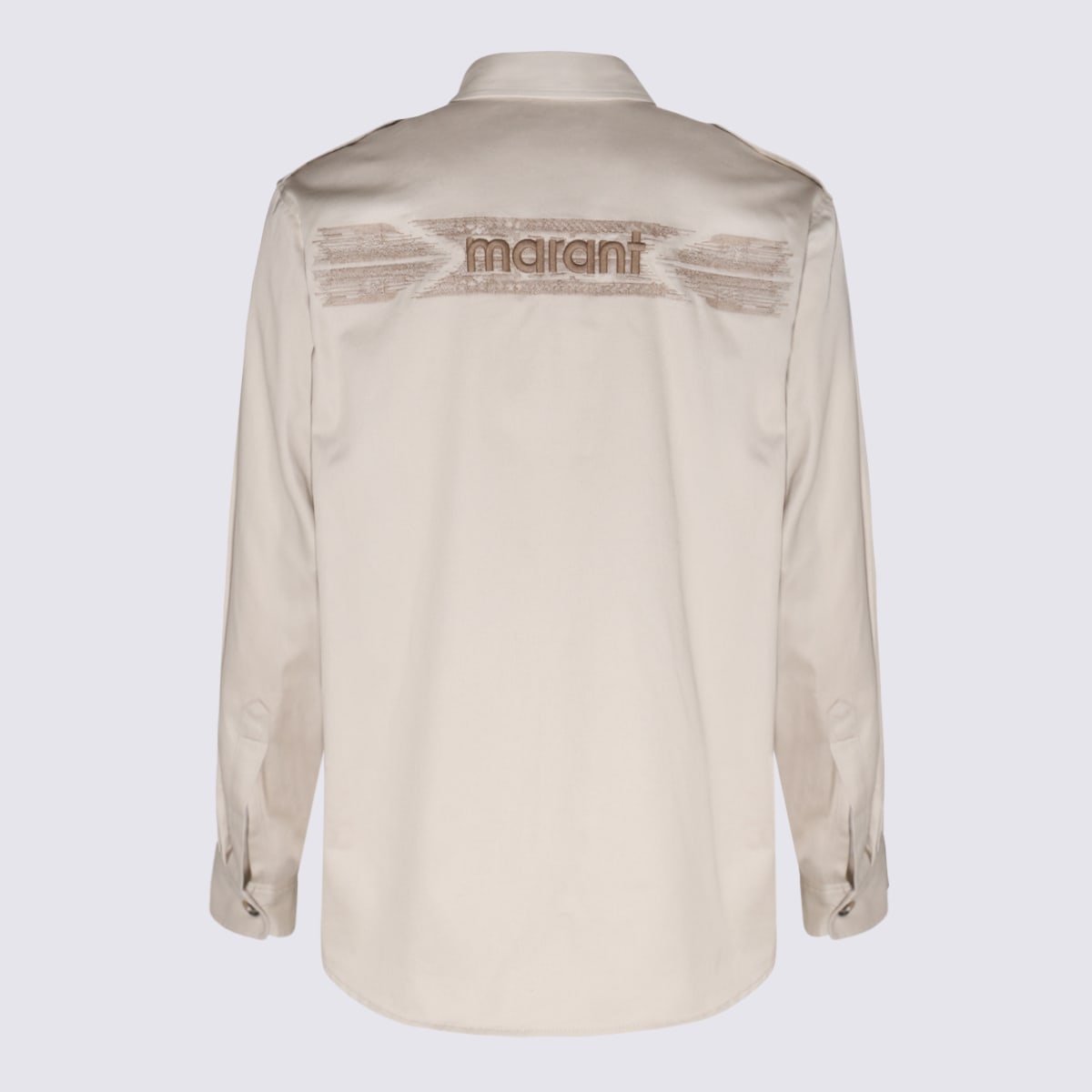 Shop Isabel Marant Ecru Cotton Shirt In Beige