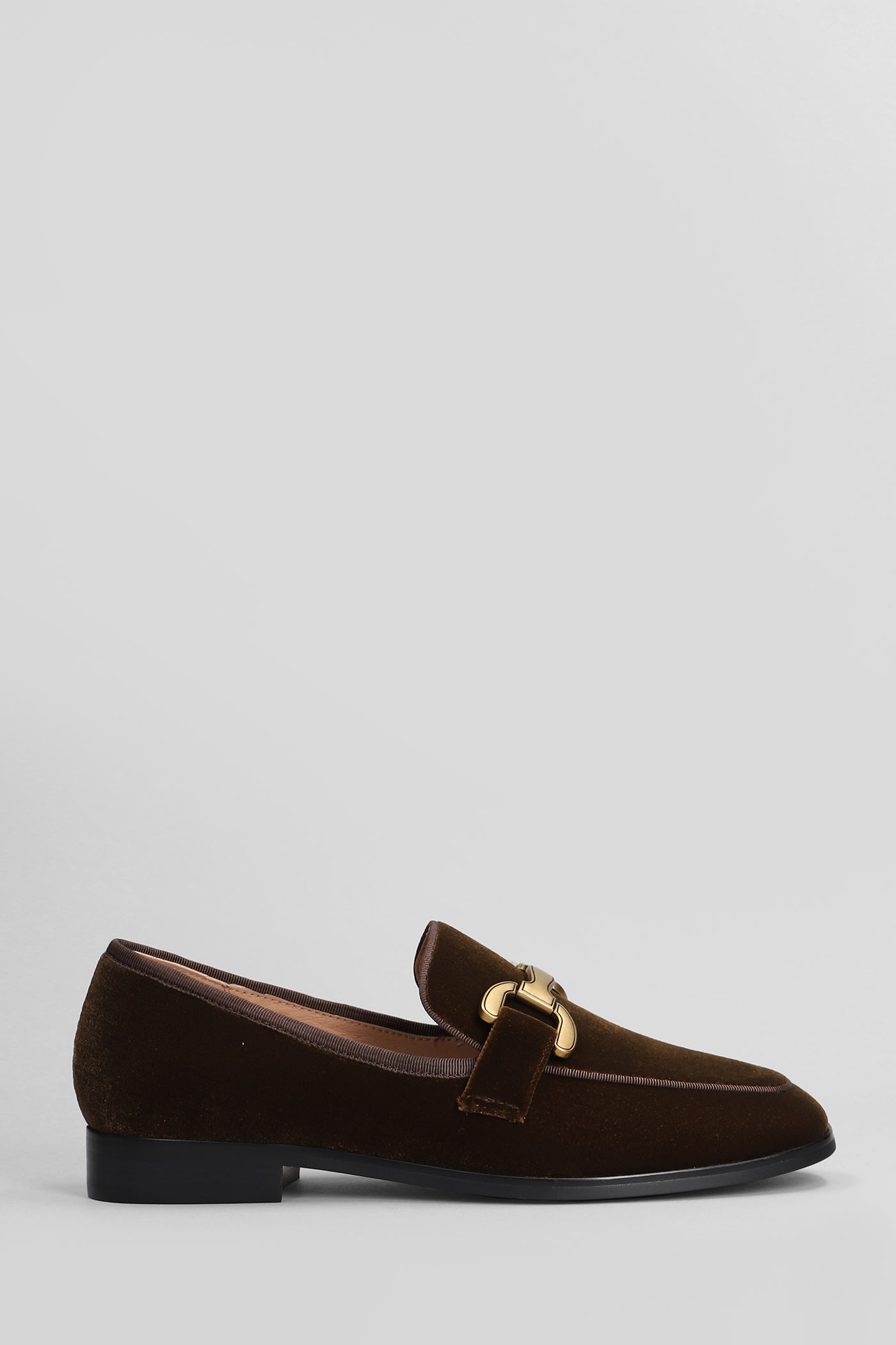 Vela Loafer Loafers In Brown Velvet