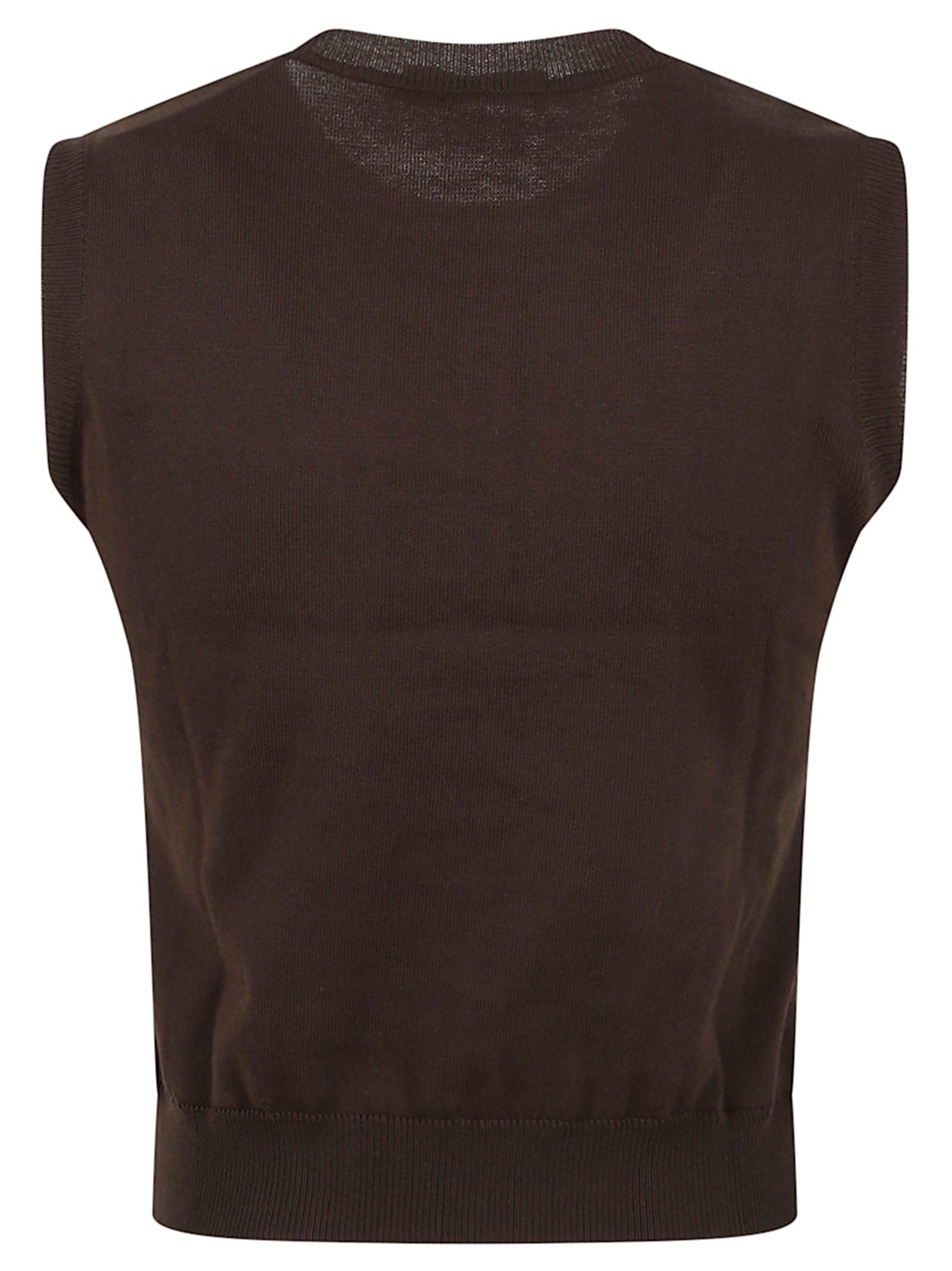Charlott Fitted Round Neck Top With Ribbed Hem